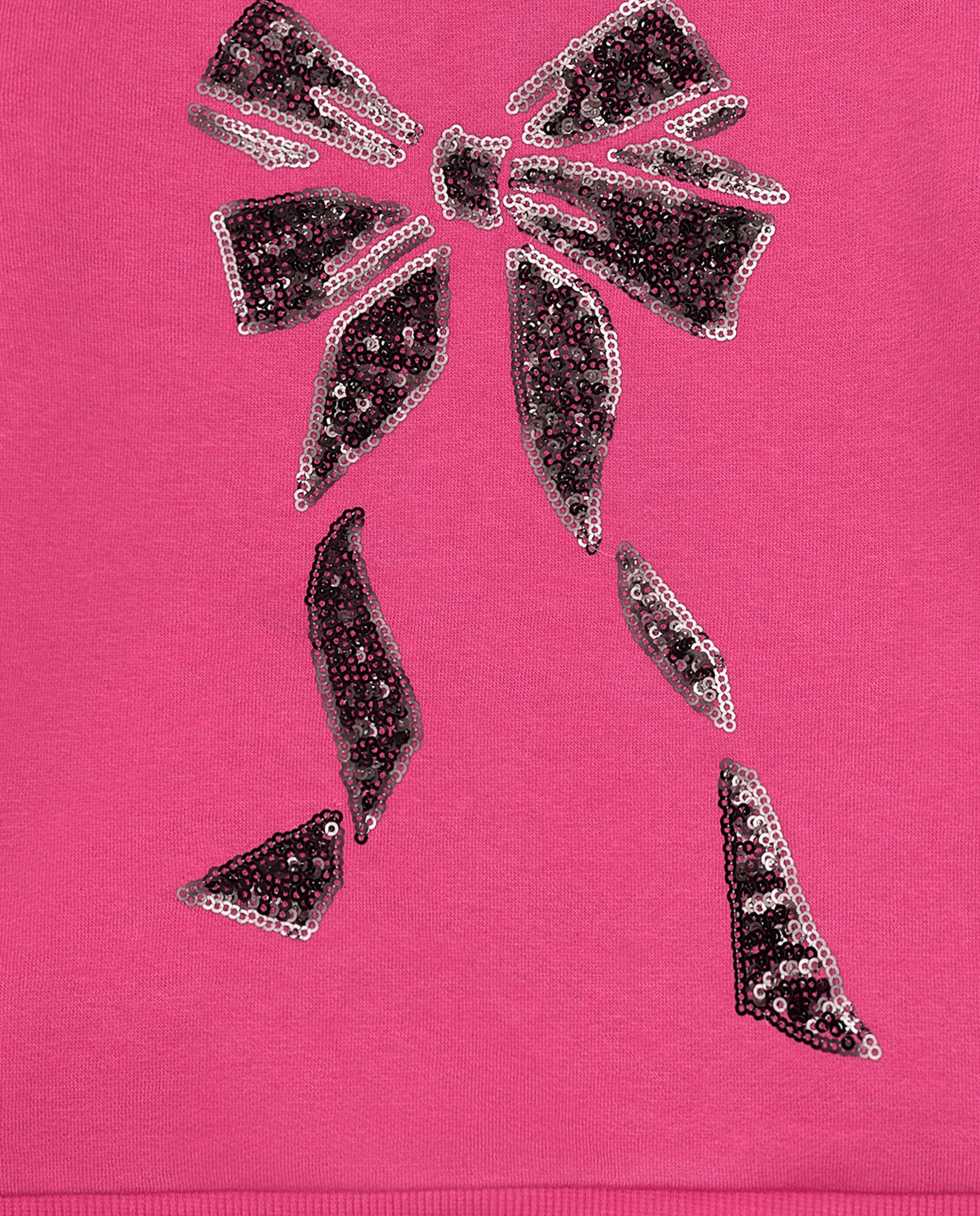 Sudadera rosa con lazo brillante para niña colección Magic