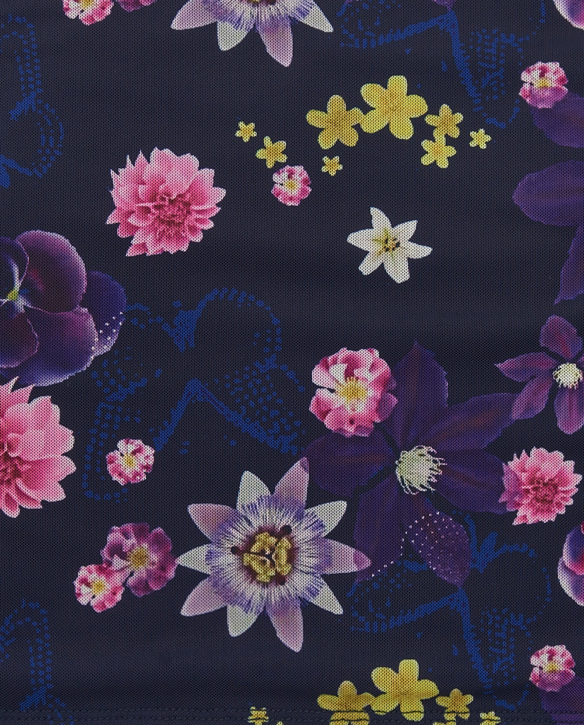 Camiseta de manga larga con estampado floral para niña