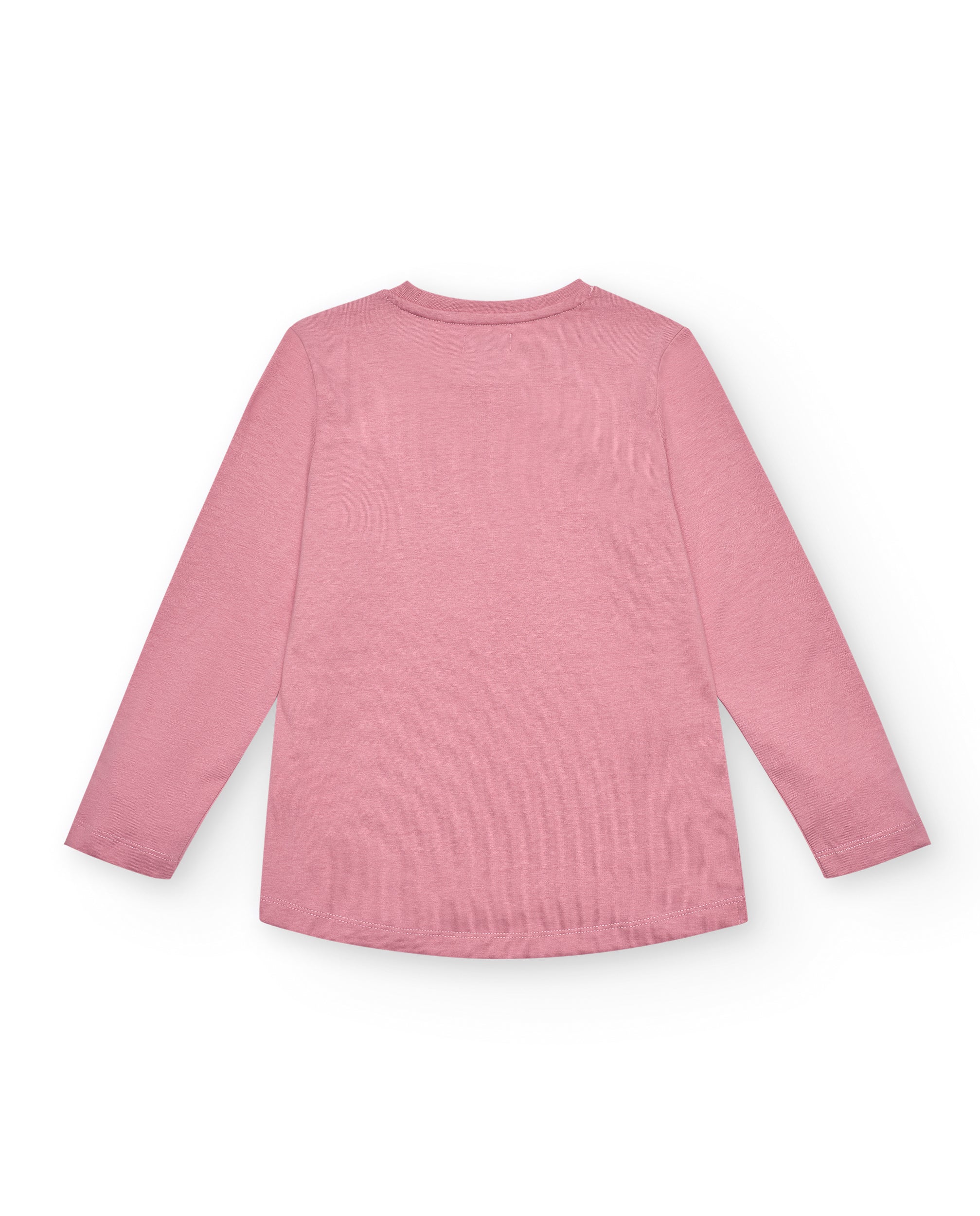 Camiseta rosa de manga larga con mensaje "Rebel But Cute"