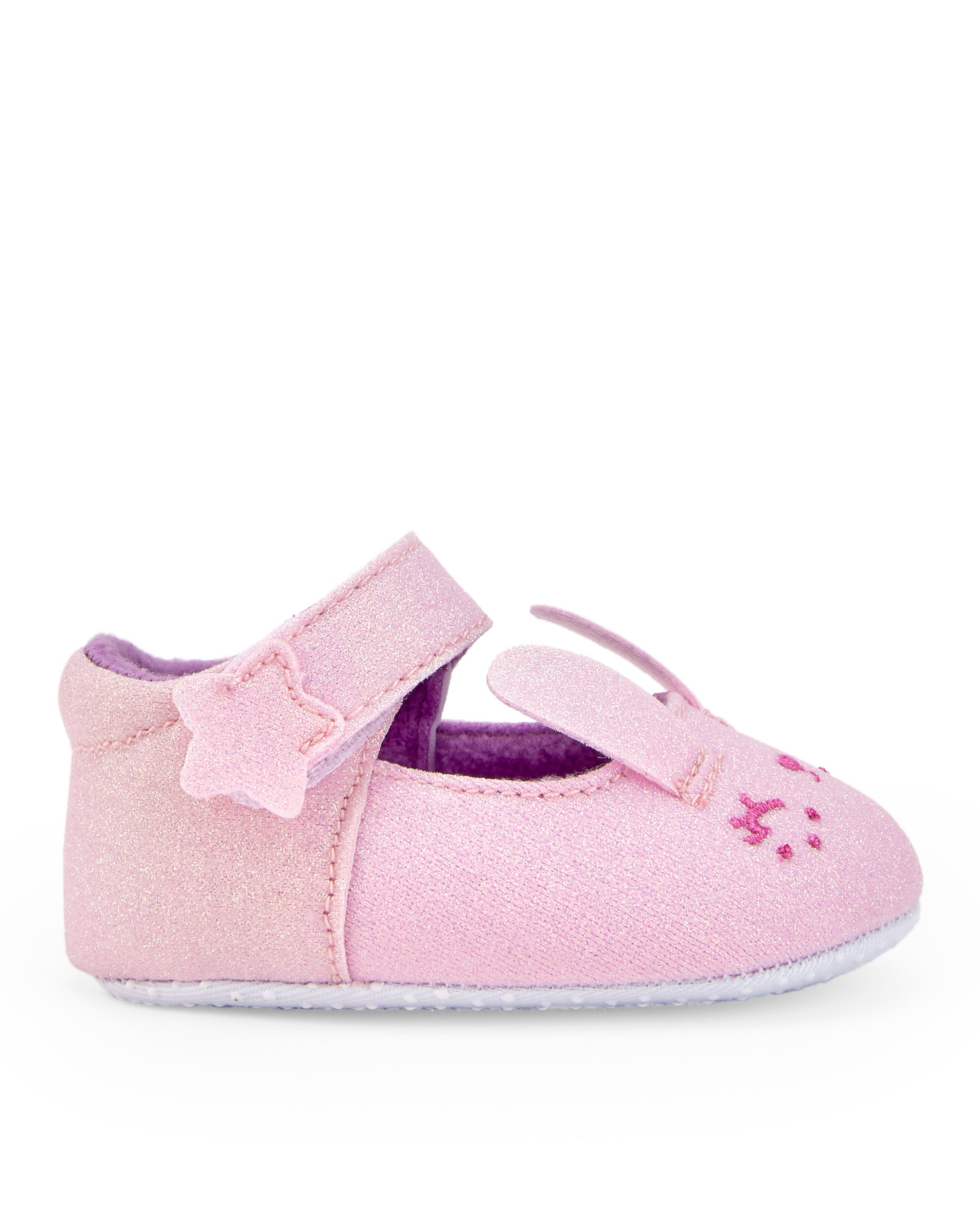 Zapatillas niña en rosa con brillo y detalles de estrella