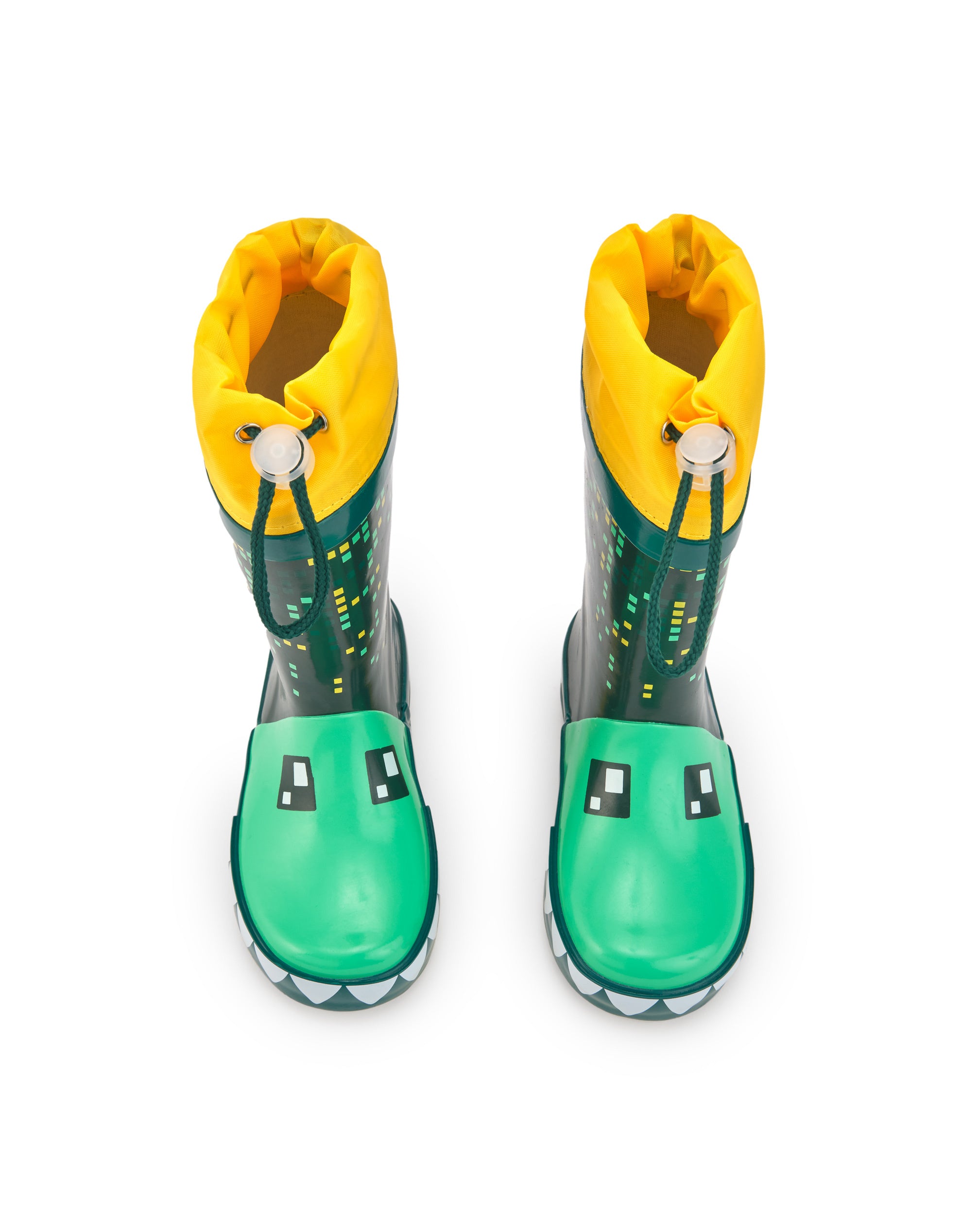 Botas de lluvia niño en verde con diseño de dinosaurio