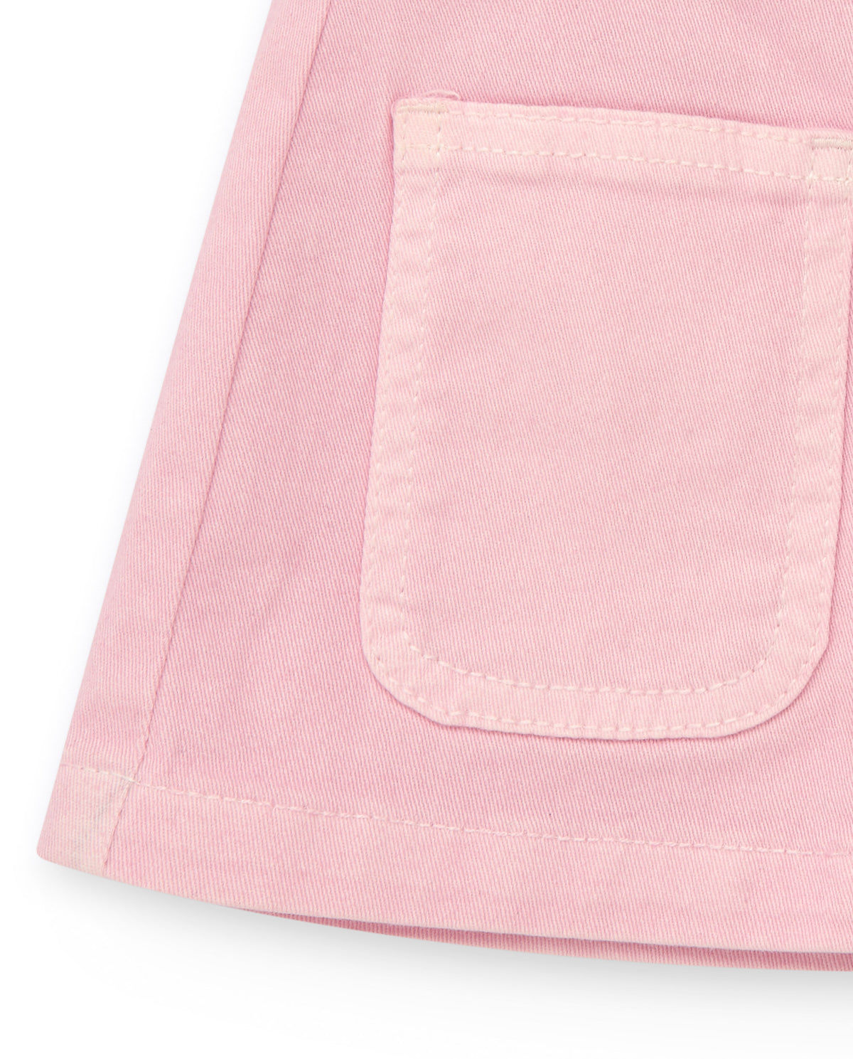 Falda plana niña en rosa con botones decorativos de corazones