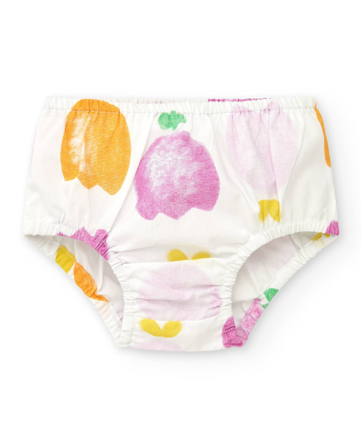 Conjunto de plana para niña con vestido blanco estampado de