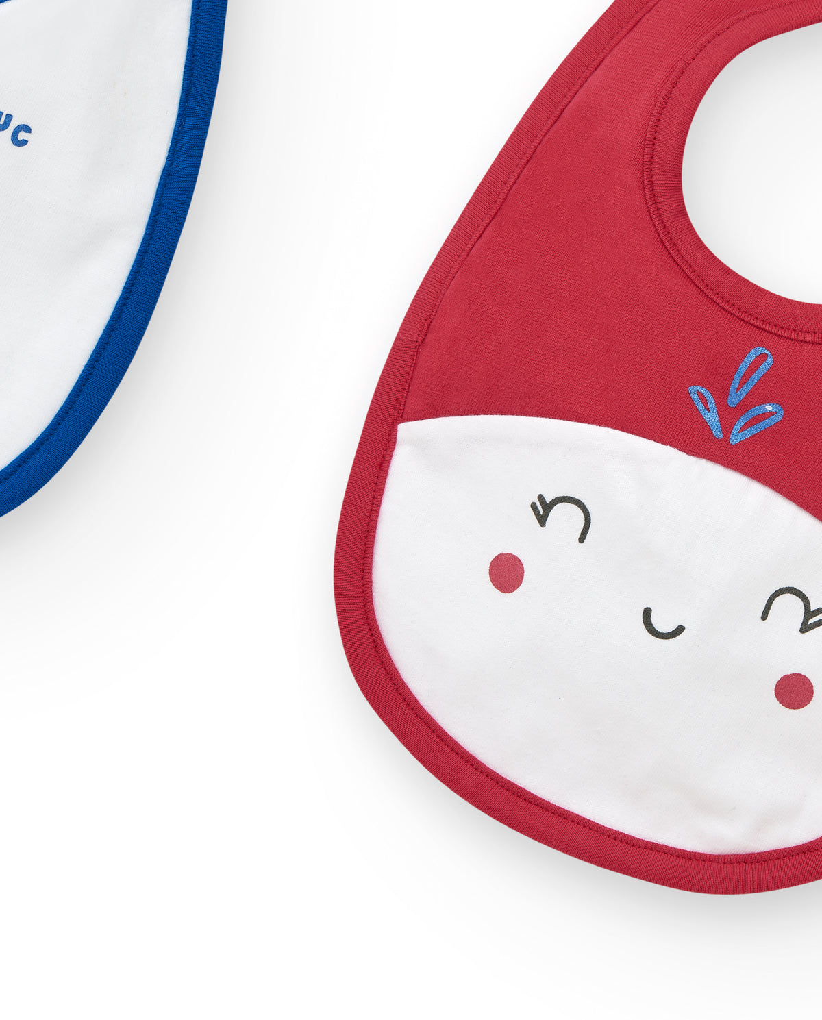 Pack de dos baberos marinos para niño, uno blanco con medusa y