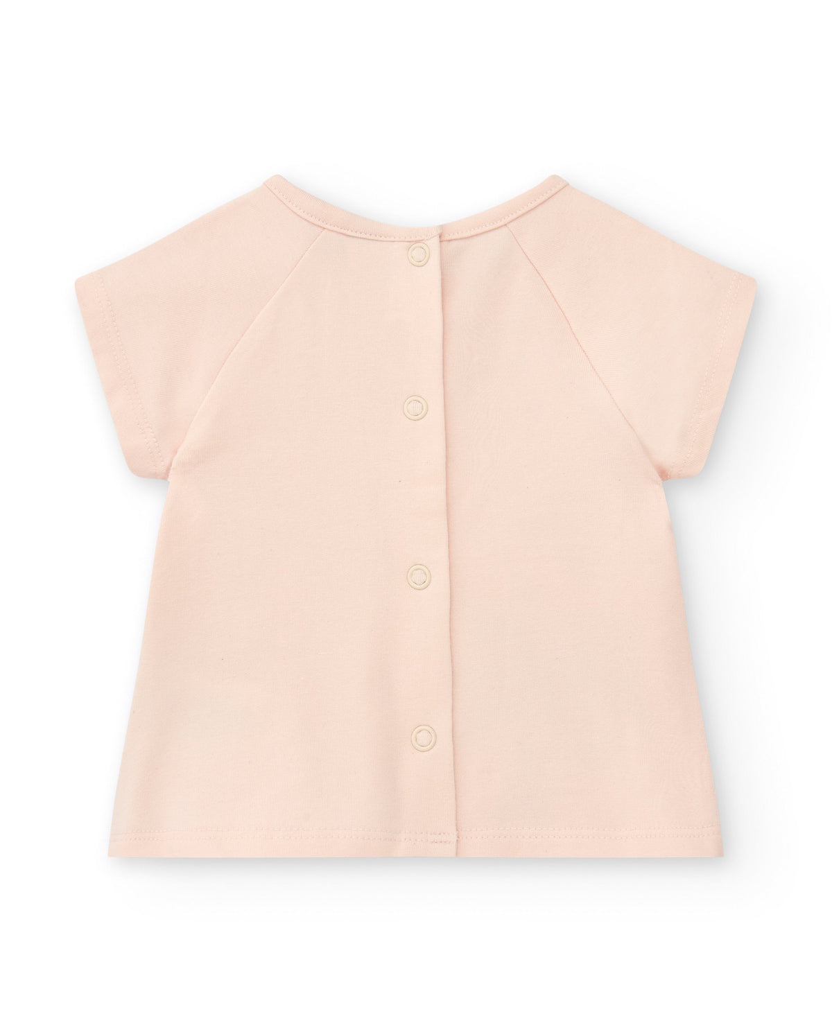 Conjunto rosa para niña con camiseta de elefante y pantalón