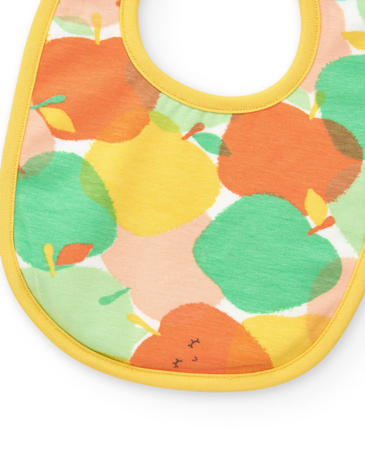 Pack de dos baberos unisex con estampado de frutas y cierre a
