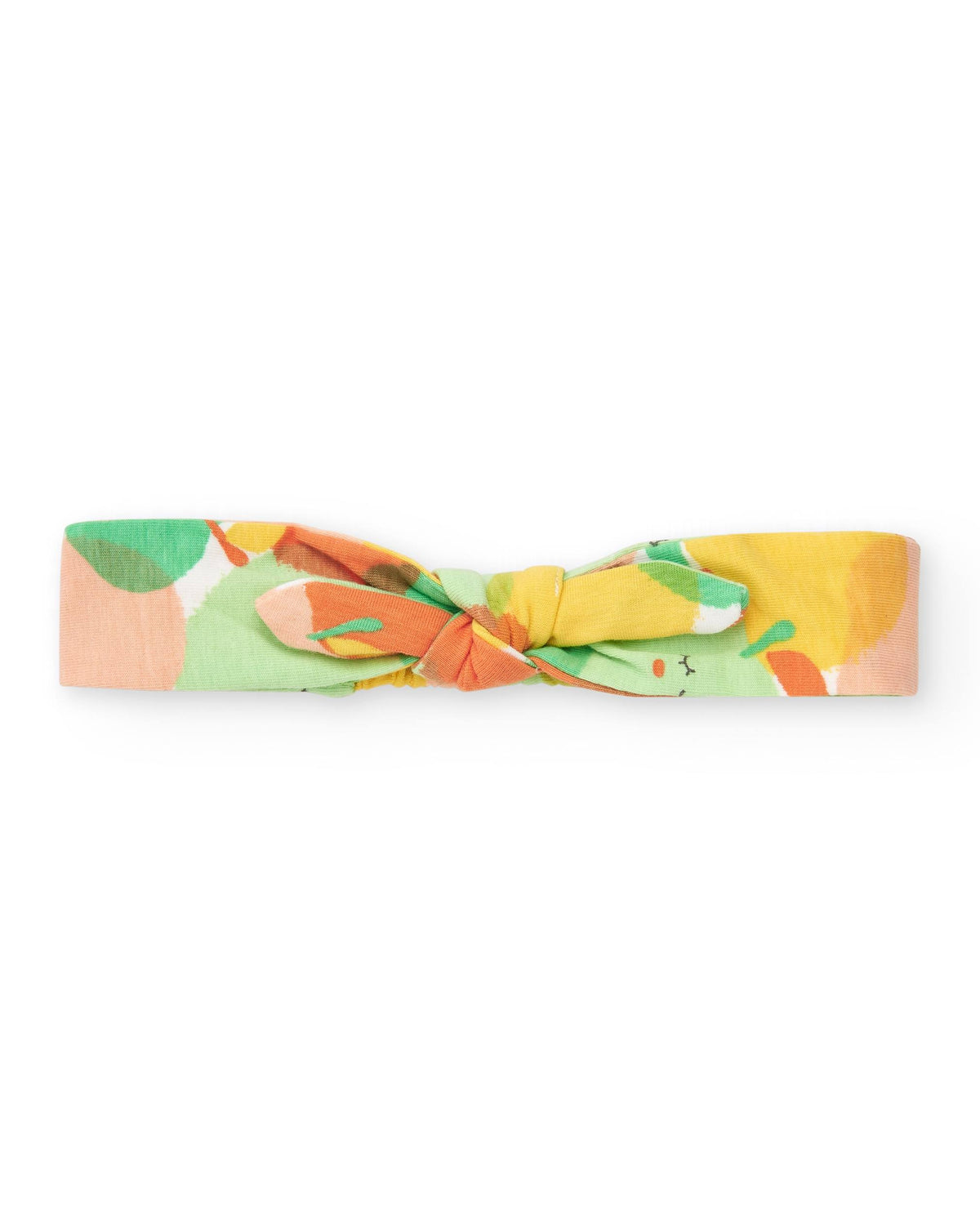Diadema de punto para niña con estampado de frutas