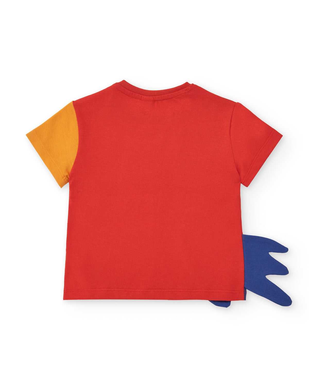 Camiseta multicolor para niño con tucán y apliques