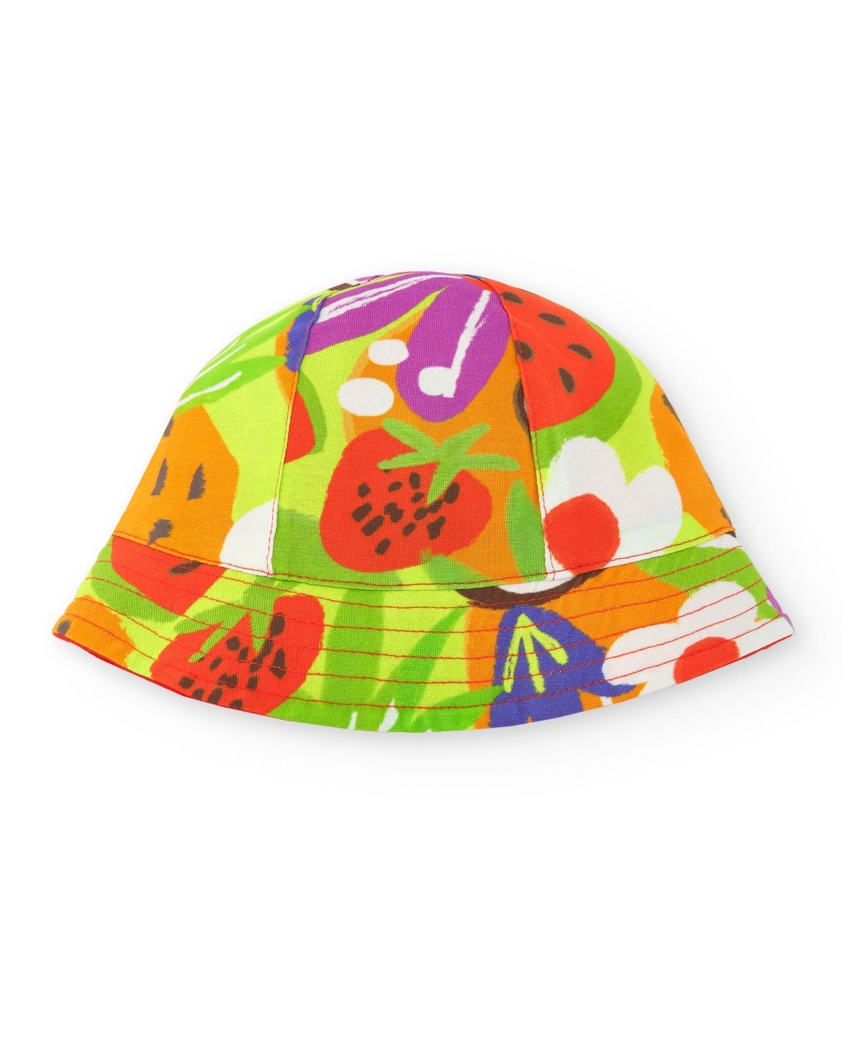 Gorro reversible para niña con bordado de piña