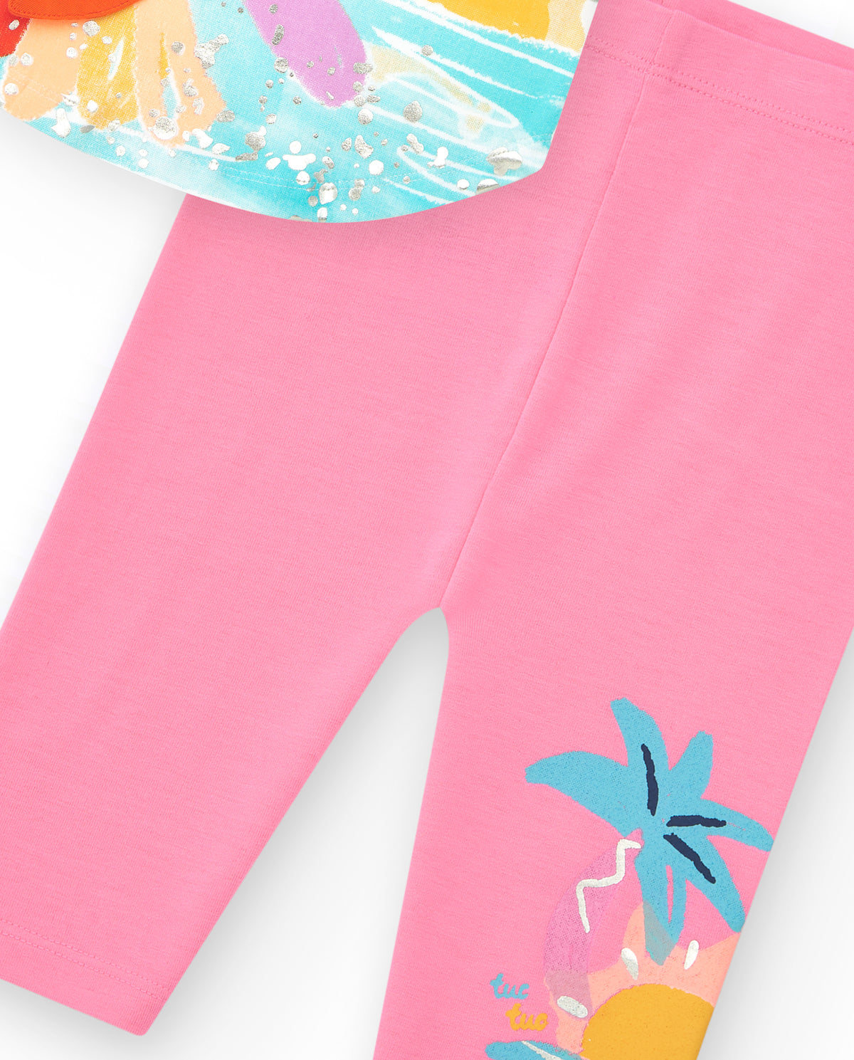 Conjunto para niña con camiseta blanca de colibrí y leggings