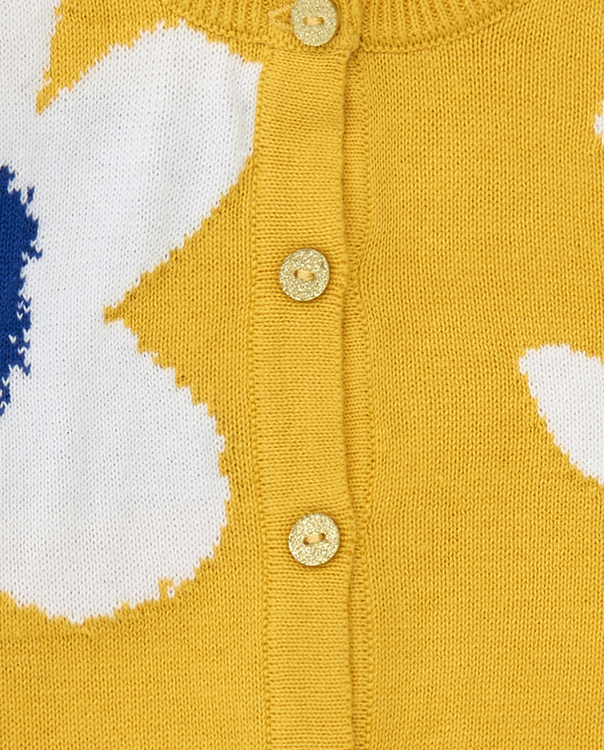 Chaqueta para niña en amarillo con estampado floral
