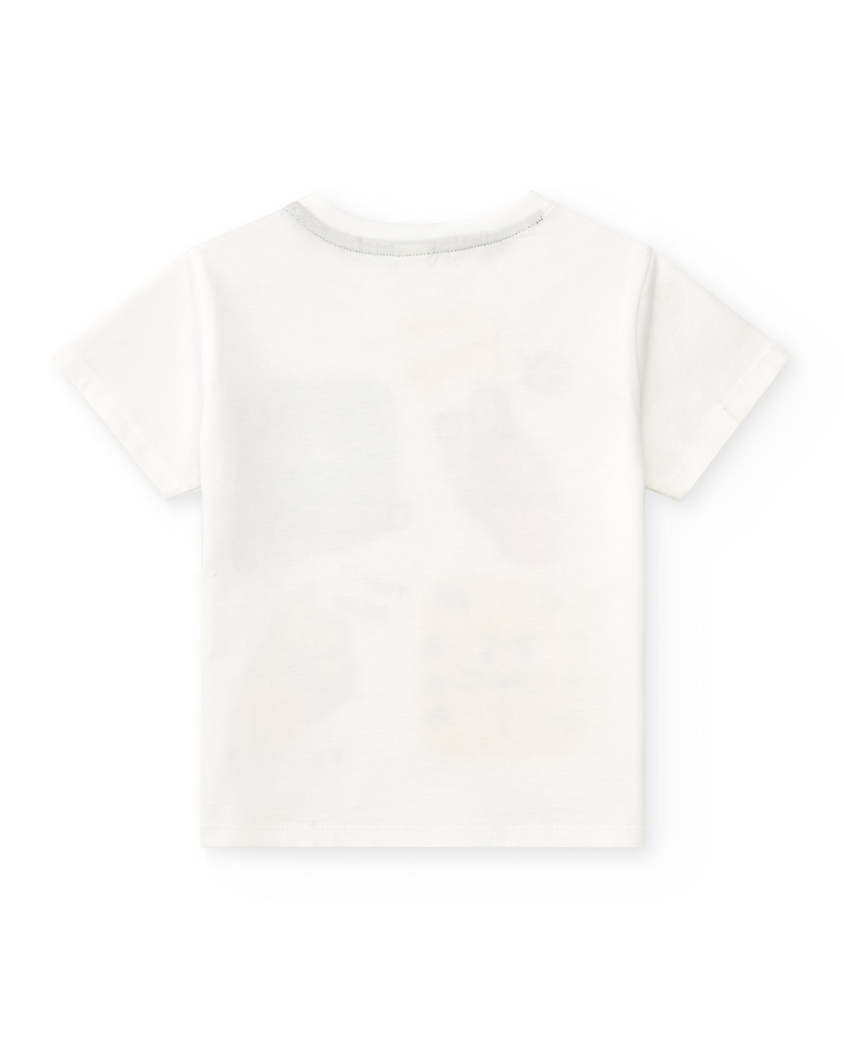 Camiseta para niño en blanco con ilustraciones florales