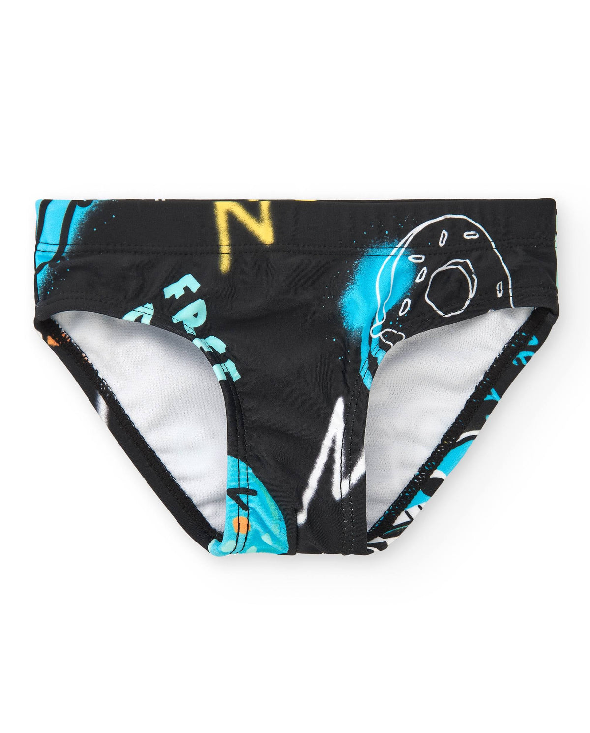 Culetín para niño en negro con estampado colorido