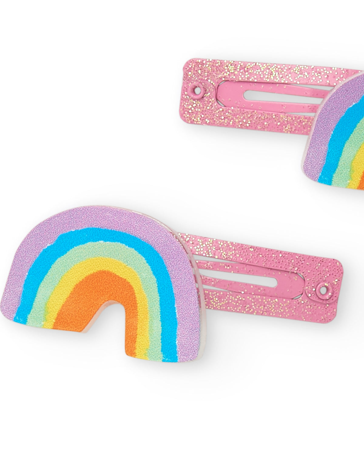Pack de clips para niña con arcoíris y glitter