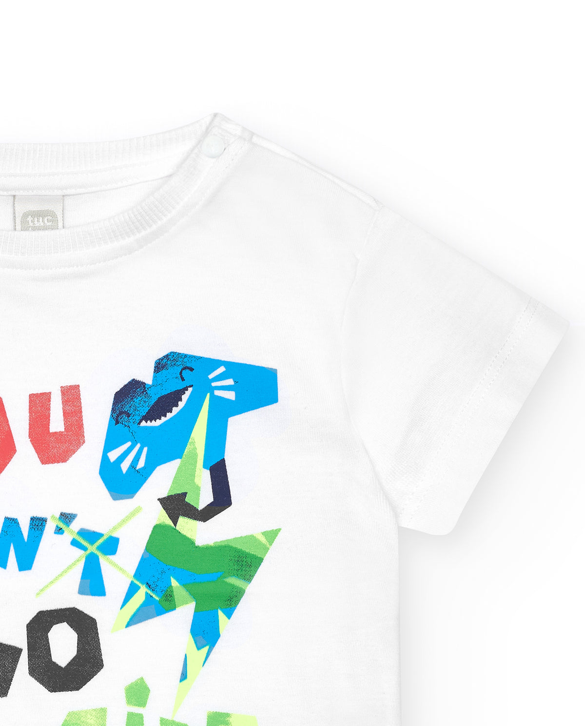 Camiseta para niño en blanco con estampado geométrico