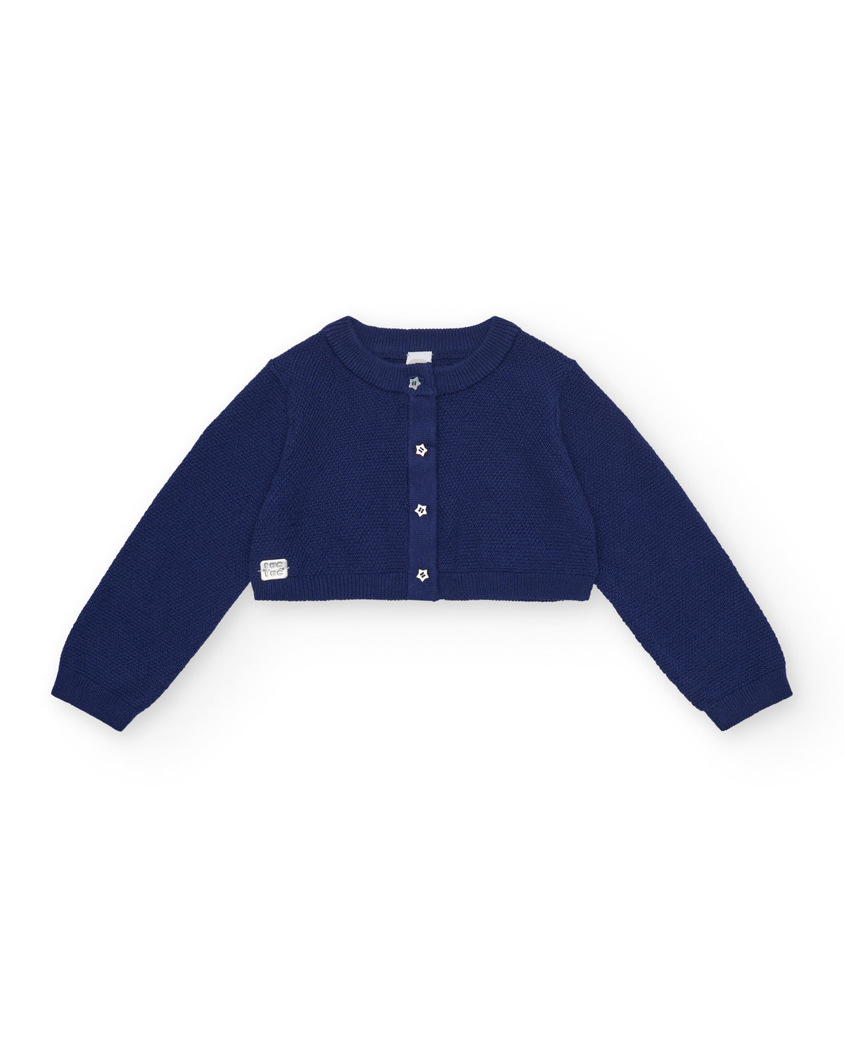 Chaqueta para niña en azul marino con botones de estrellas