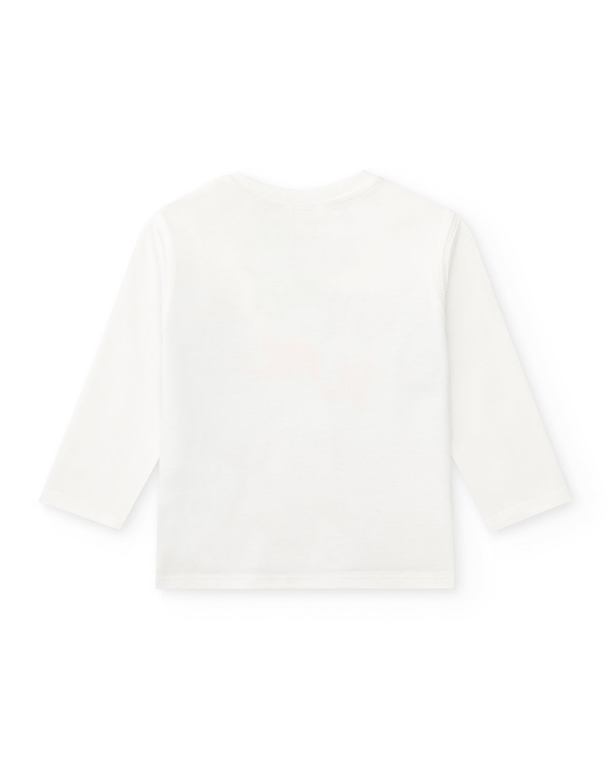 Camiseta de punto para niño en blanco con estampado veraniego