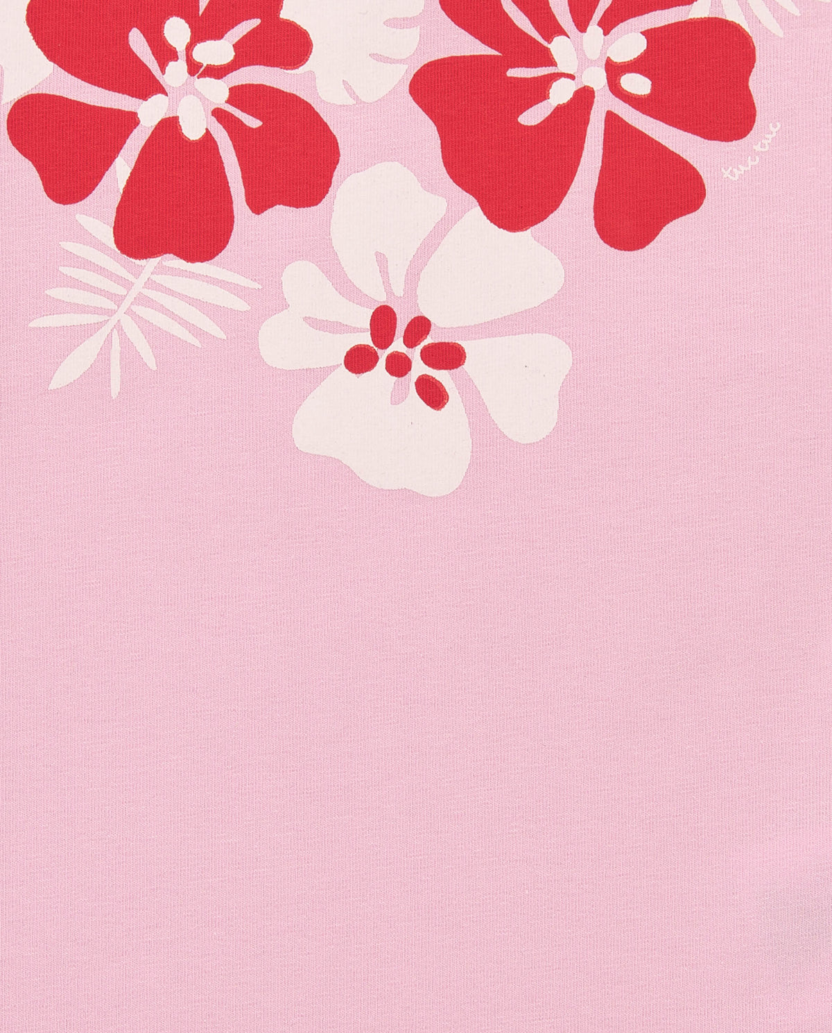 Camiseta para niña en rosa con estampado floral y cierre en el