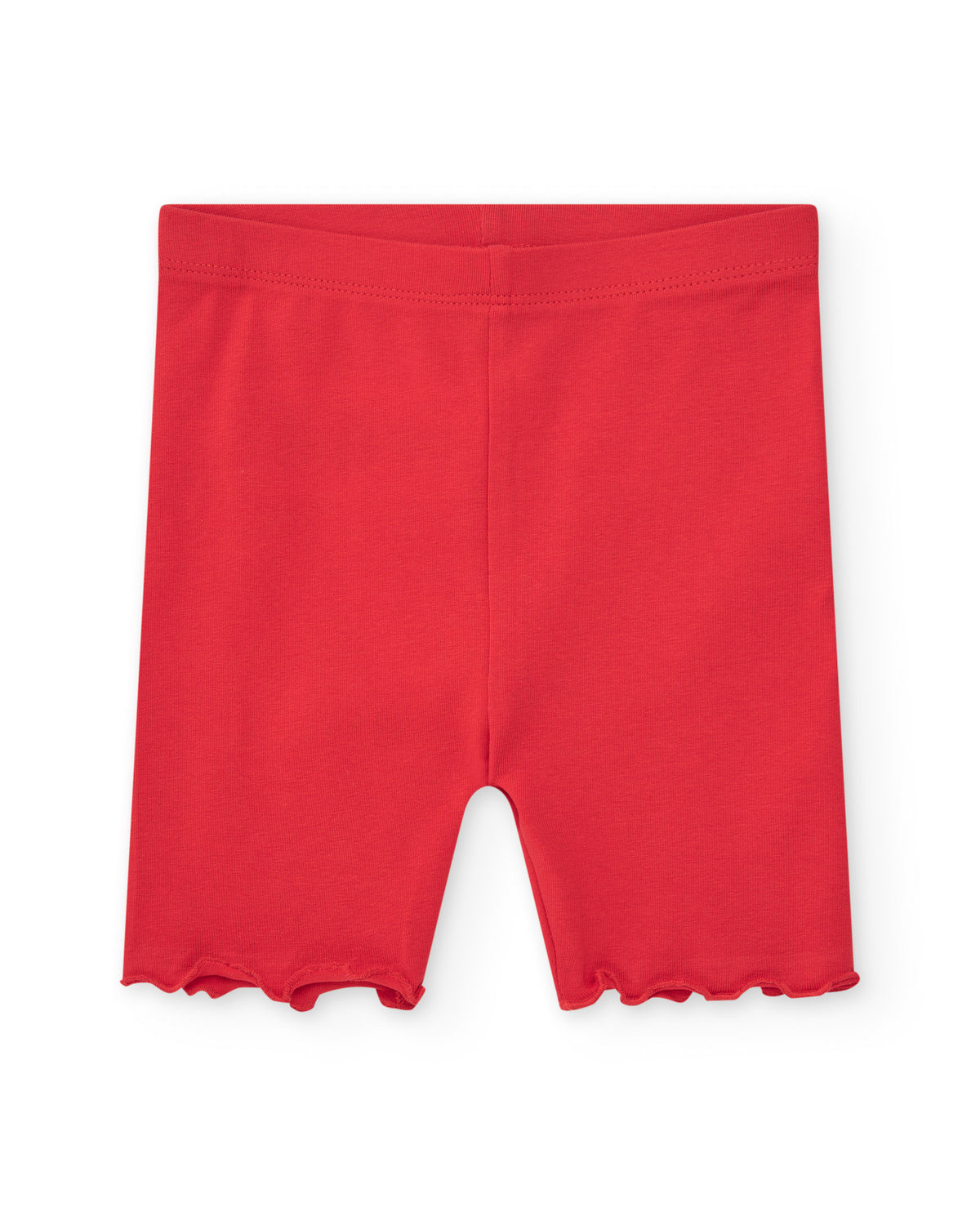 Conjunto para niña con camiseta floral y leggings rojos