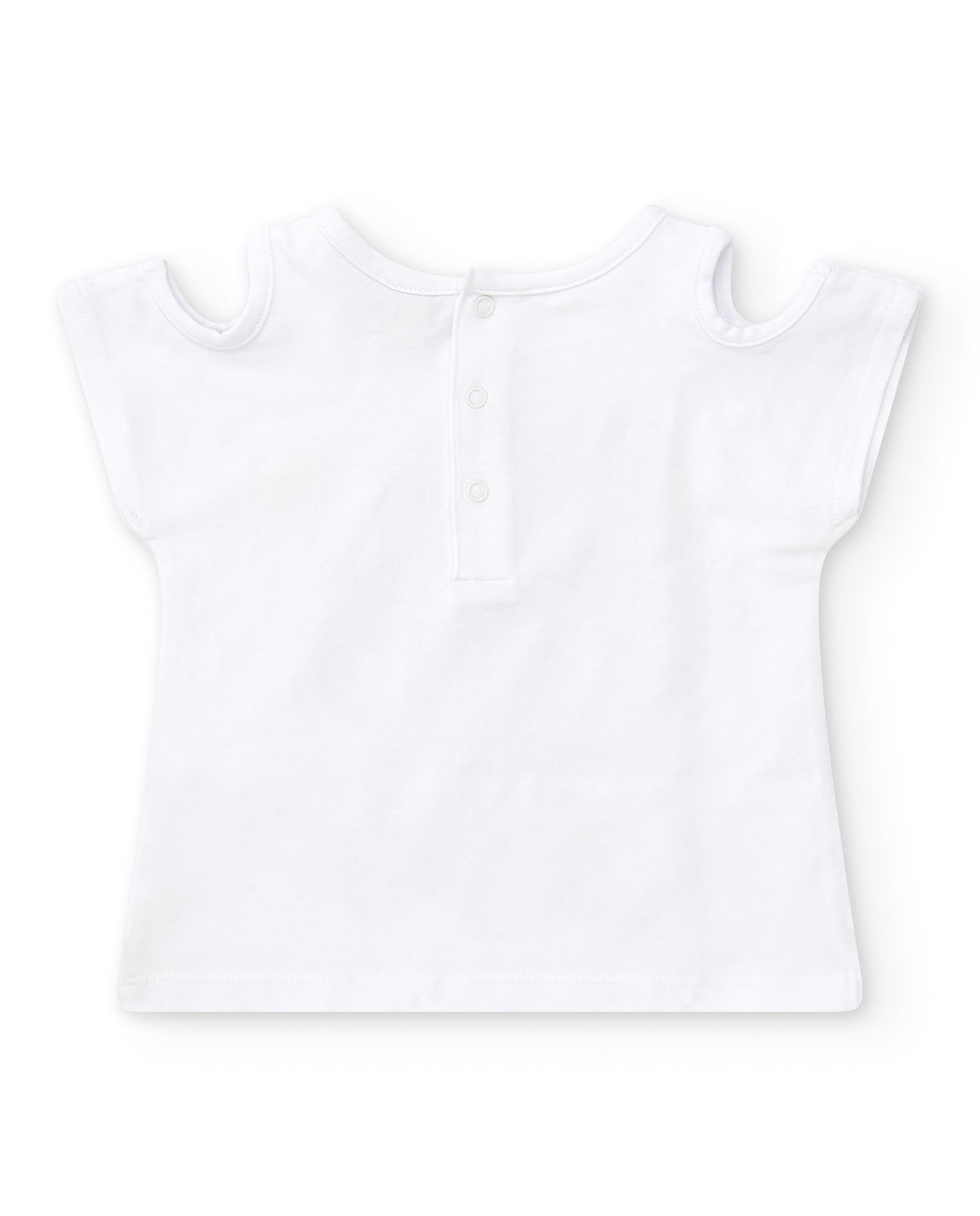 Camiseta para niña en blanco con estampado de pulpo