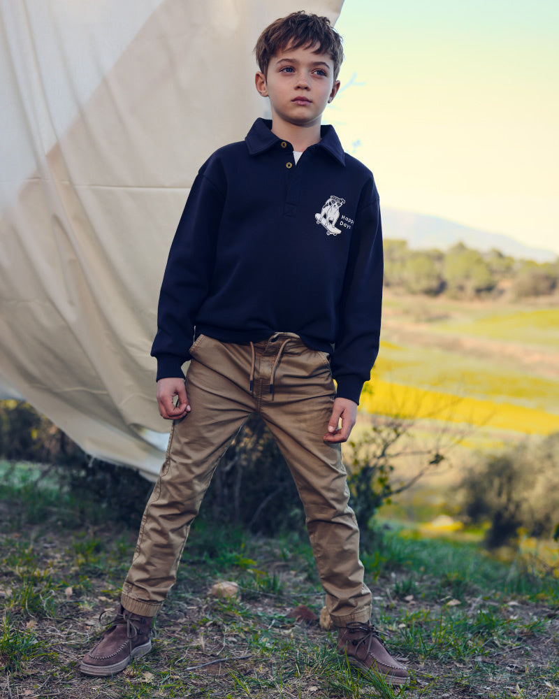 Pantalón jogger caqui para niño colección Pet Friendly Town
