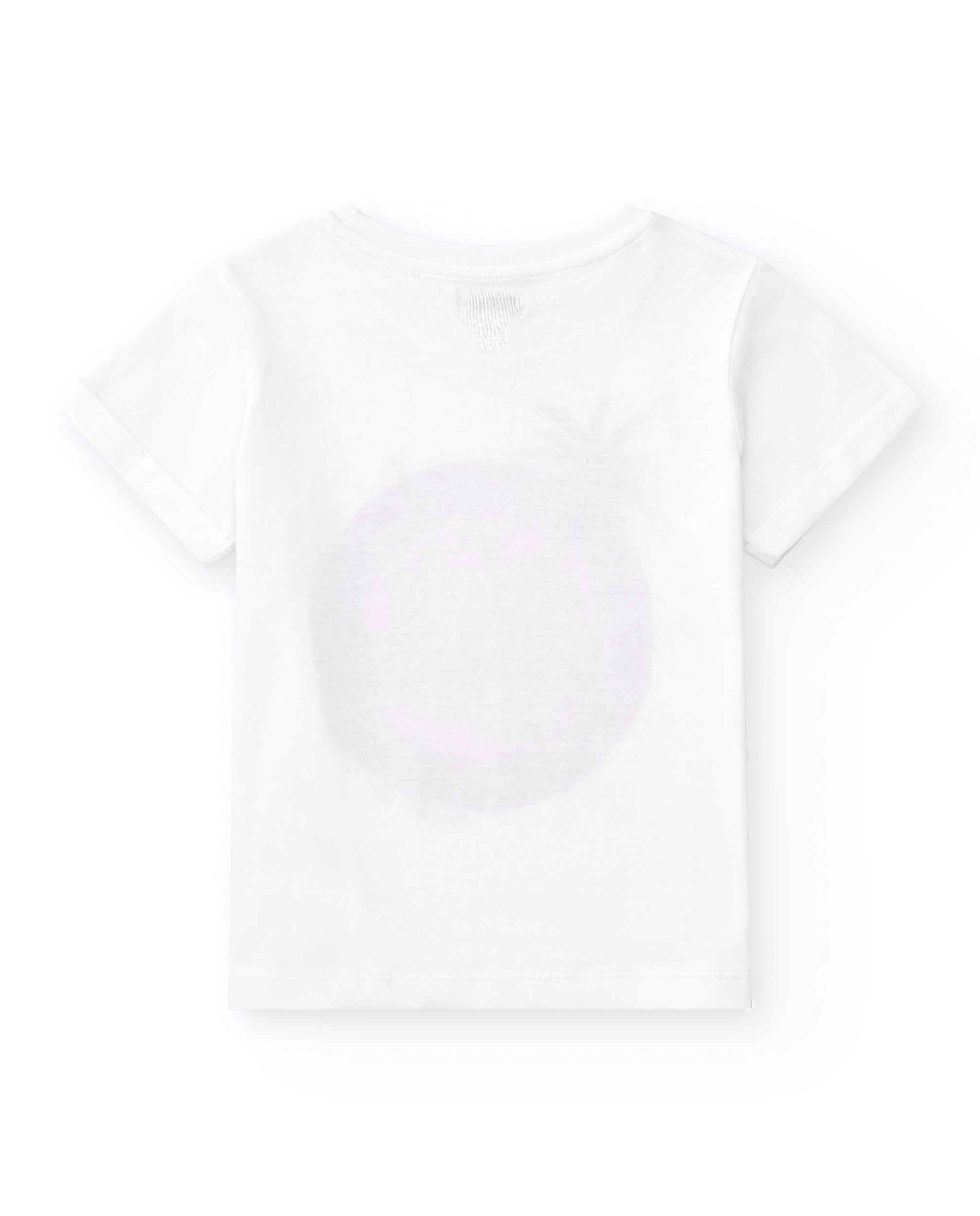 Camiseta para niño color blanco con estampado tropical