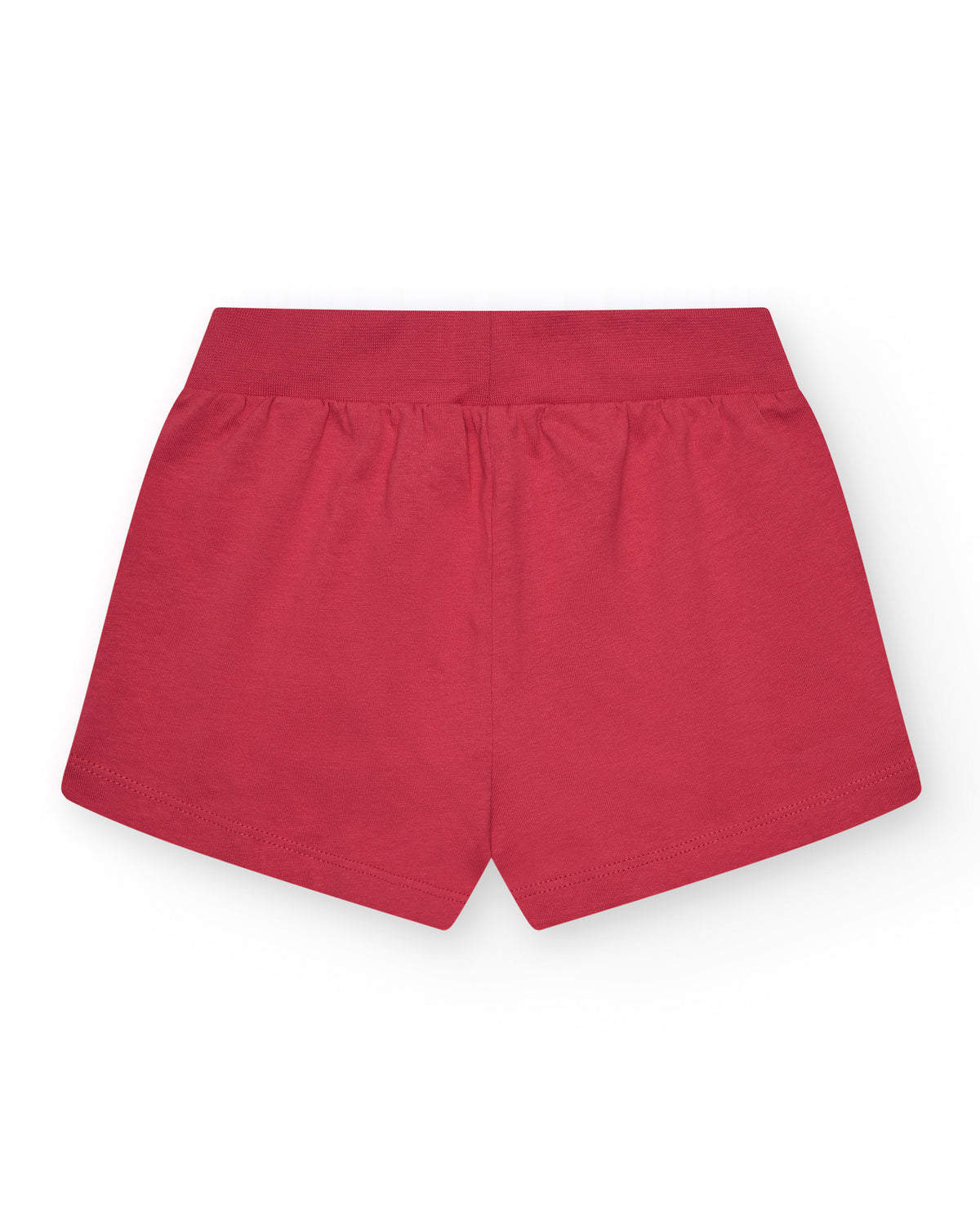 Pantalón corto para niña en rojo con cintura elástica y