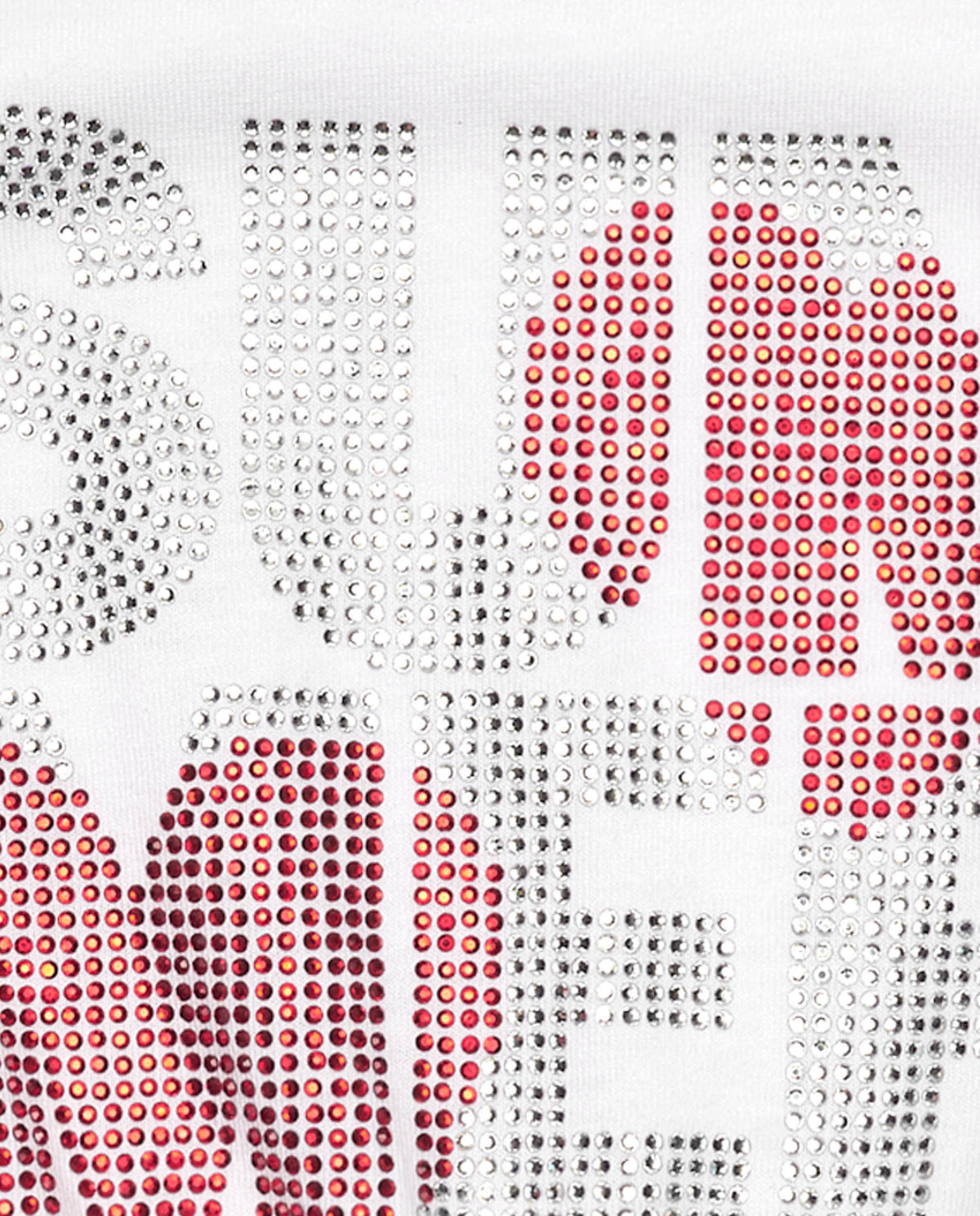 Camiseta de tirantes para niña en blanco y estampado brillante