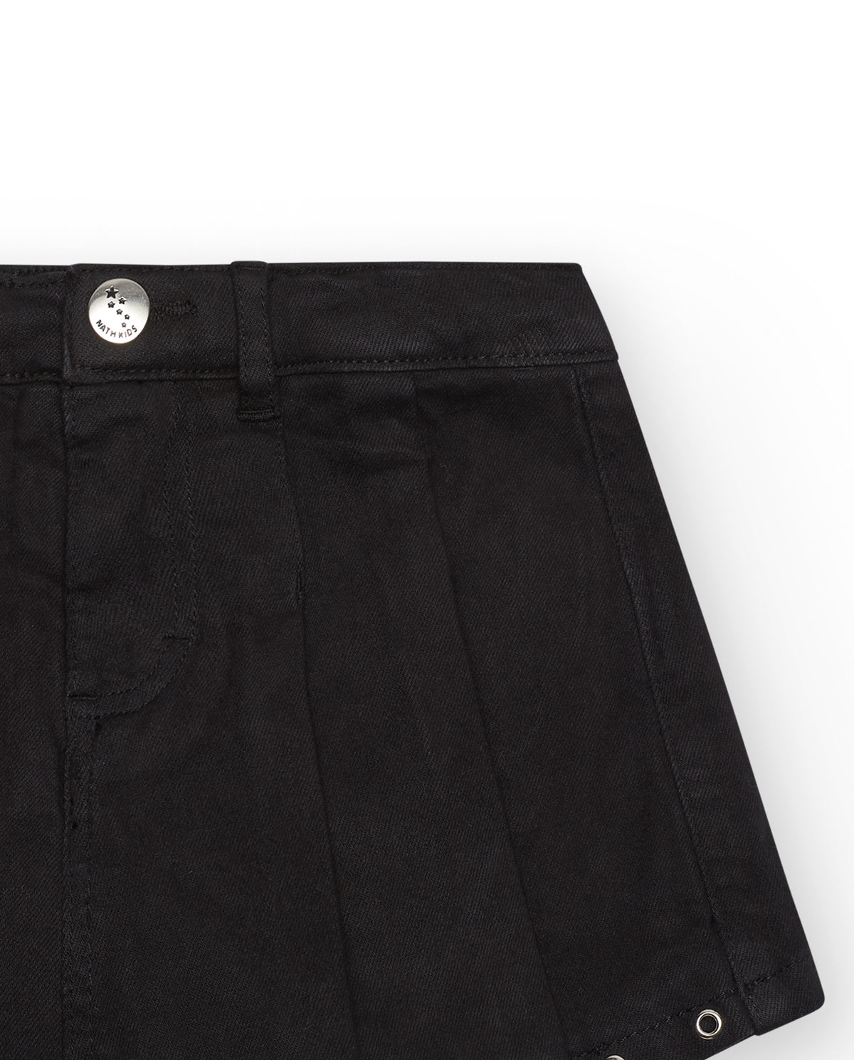 Falda-Pantalón para niña en negro con detalles metálicos