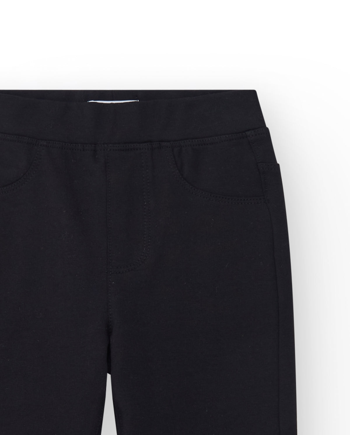 Legging para niña en negro con cintura elástica