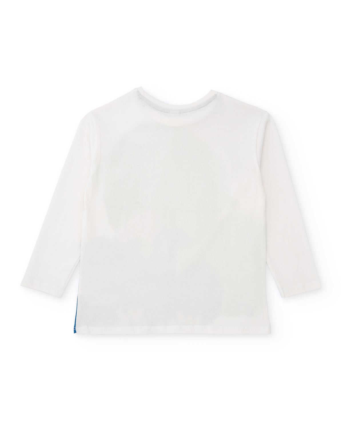 Camiseta de manga larga para niño en blanco con estampado de