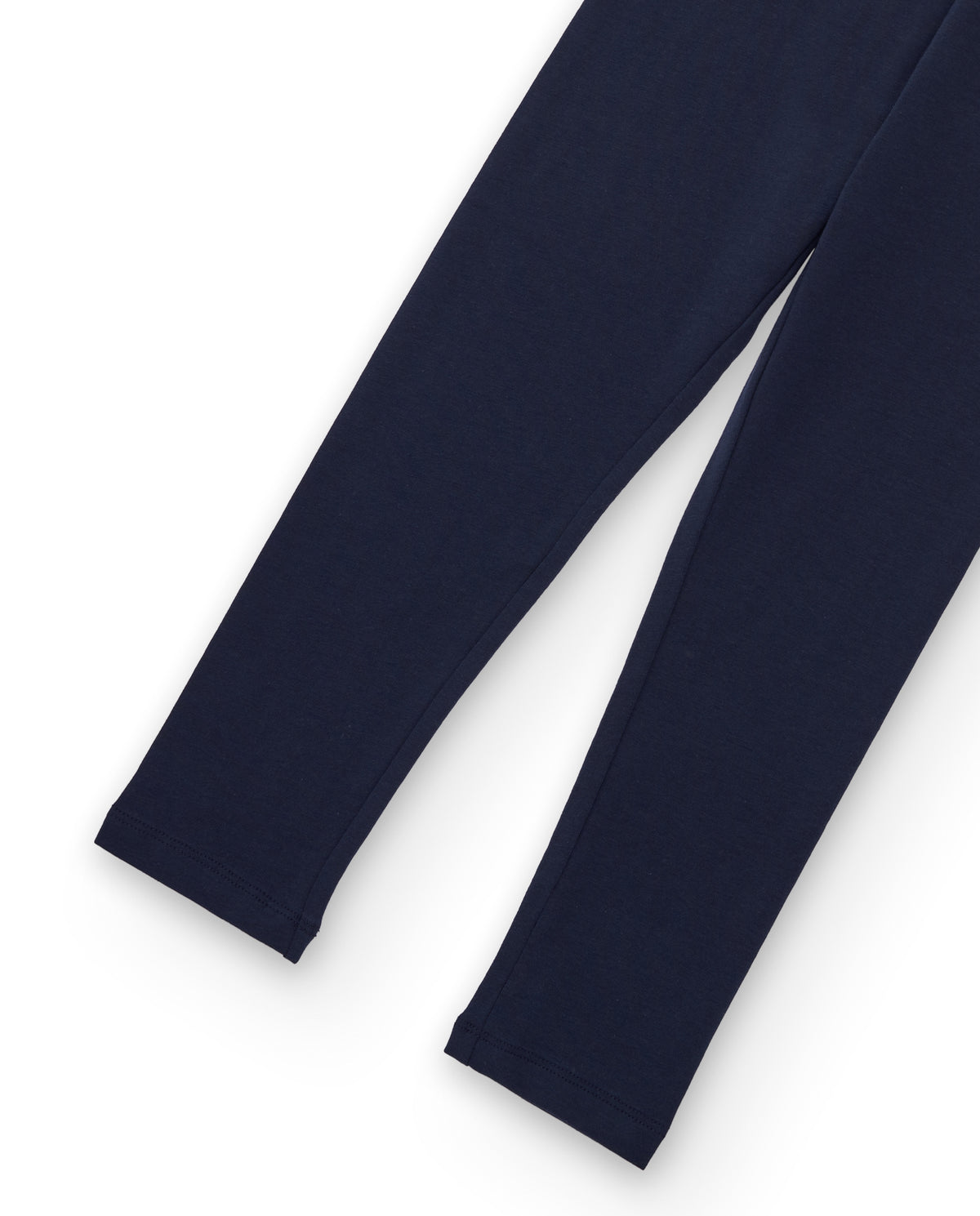 Leggings niña en azul marino de punto elástico