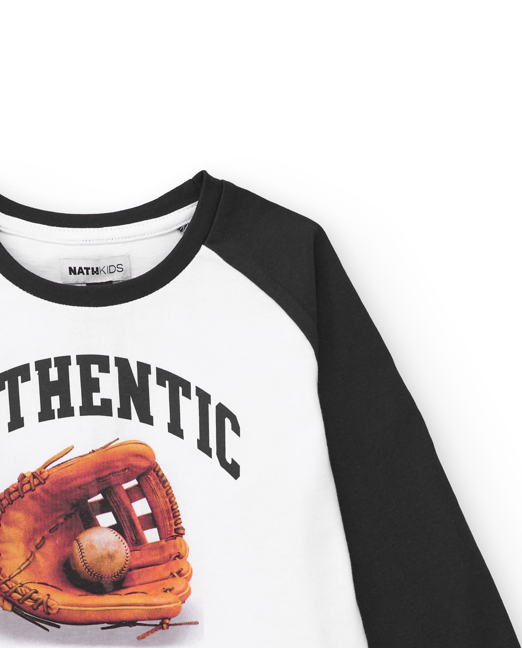 Camiseta de manga larga para niño con estampado de guante de