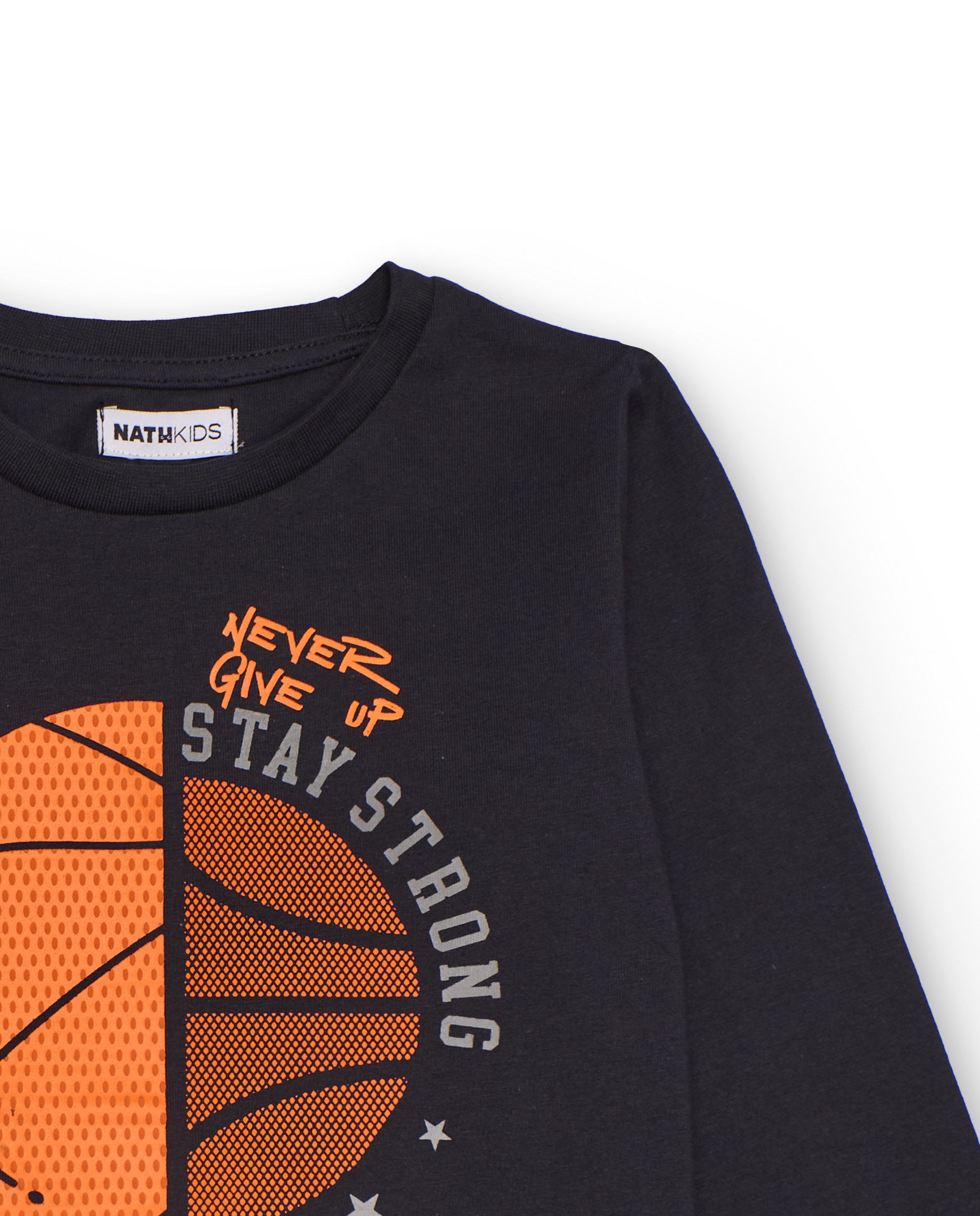 Camiseta de manga larga para niño con estampado de balón de