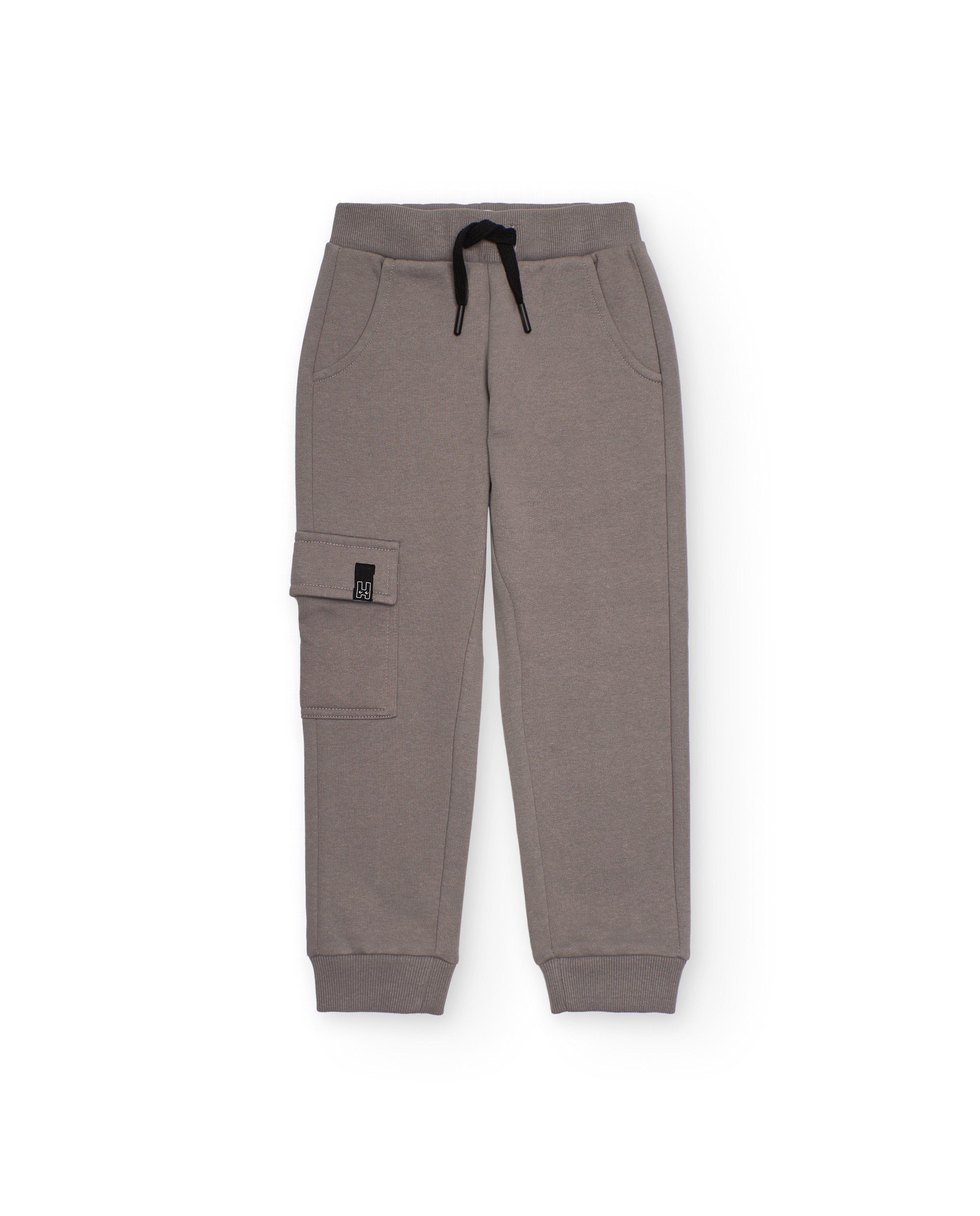 Pantalón jogger para niño color gris con bolsillo lateral