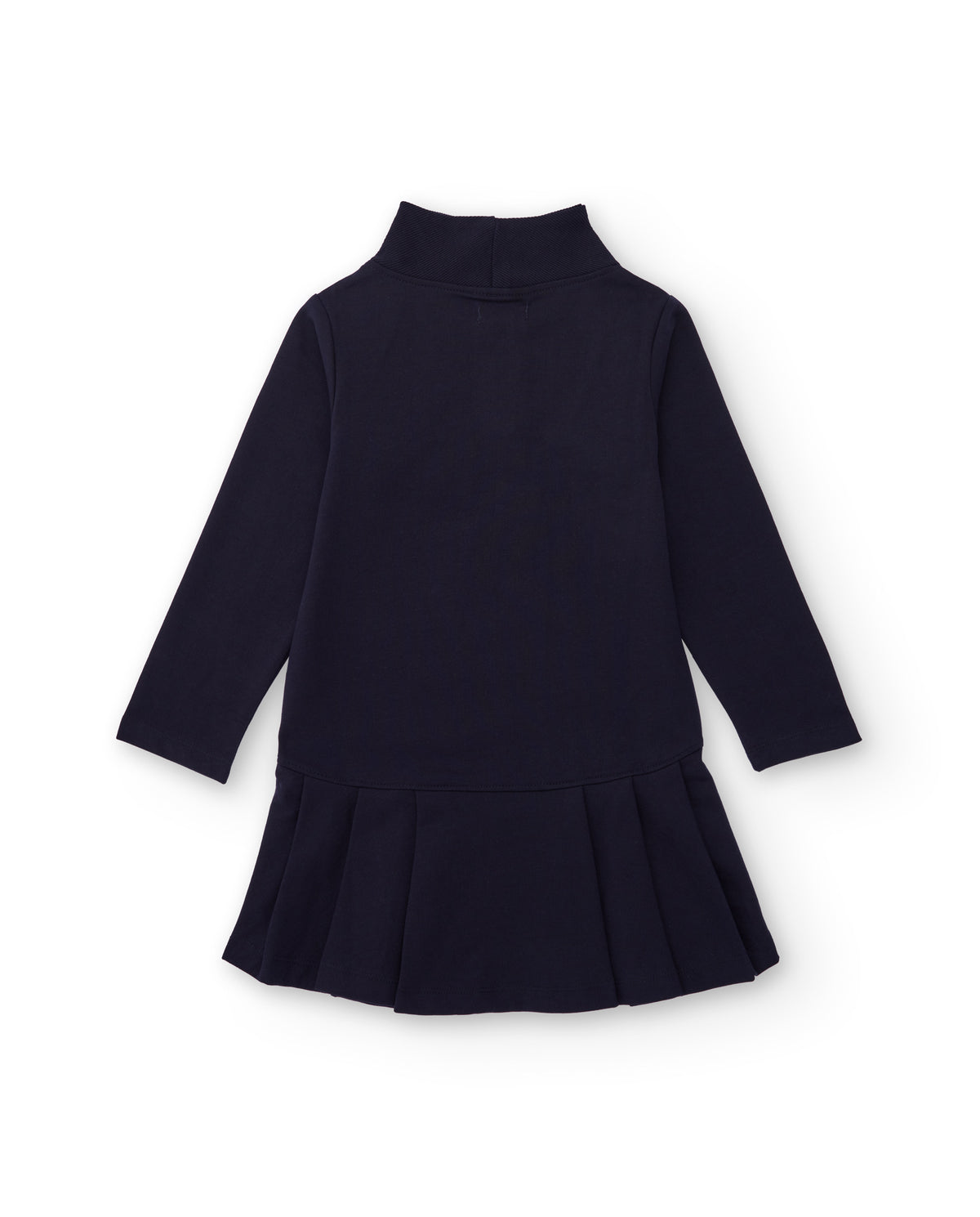 Vestido deportivo azul marino para niña con cierre frontal