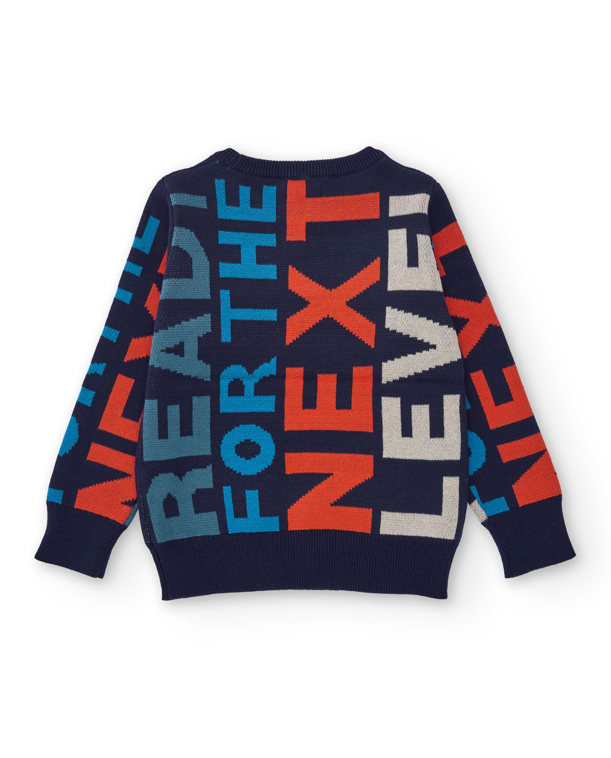 Jersey de punto para niño con letras multicolor