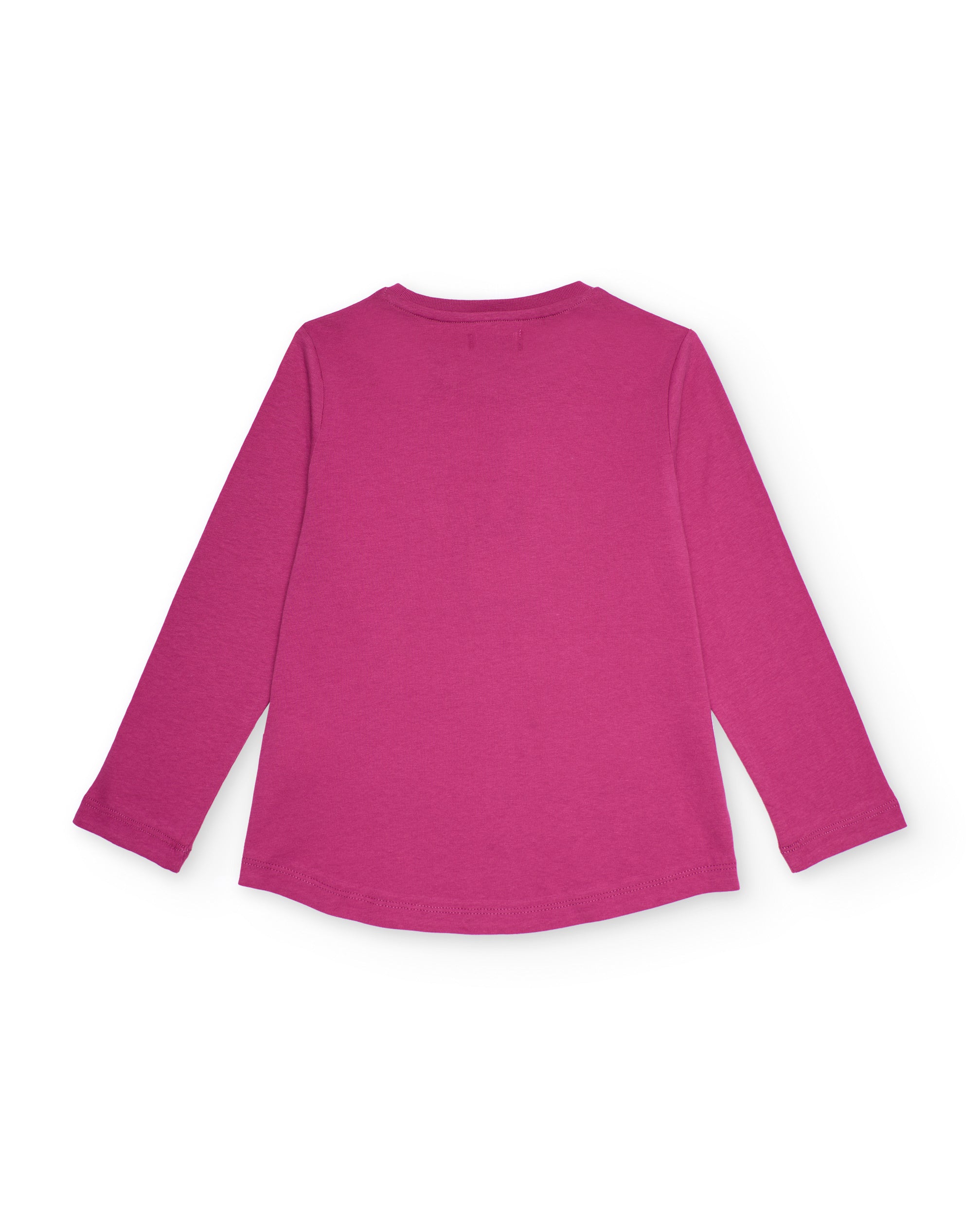 Camiseta de manga larga fucsia con estampado "FUN DAY"