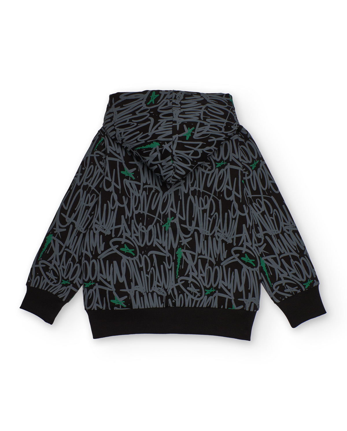 Sudadera con capucha para niño con estampado urbano multicolor