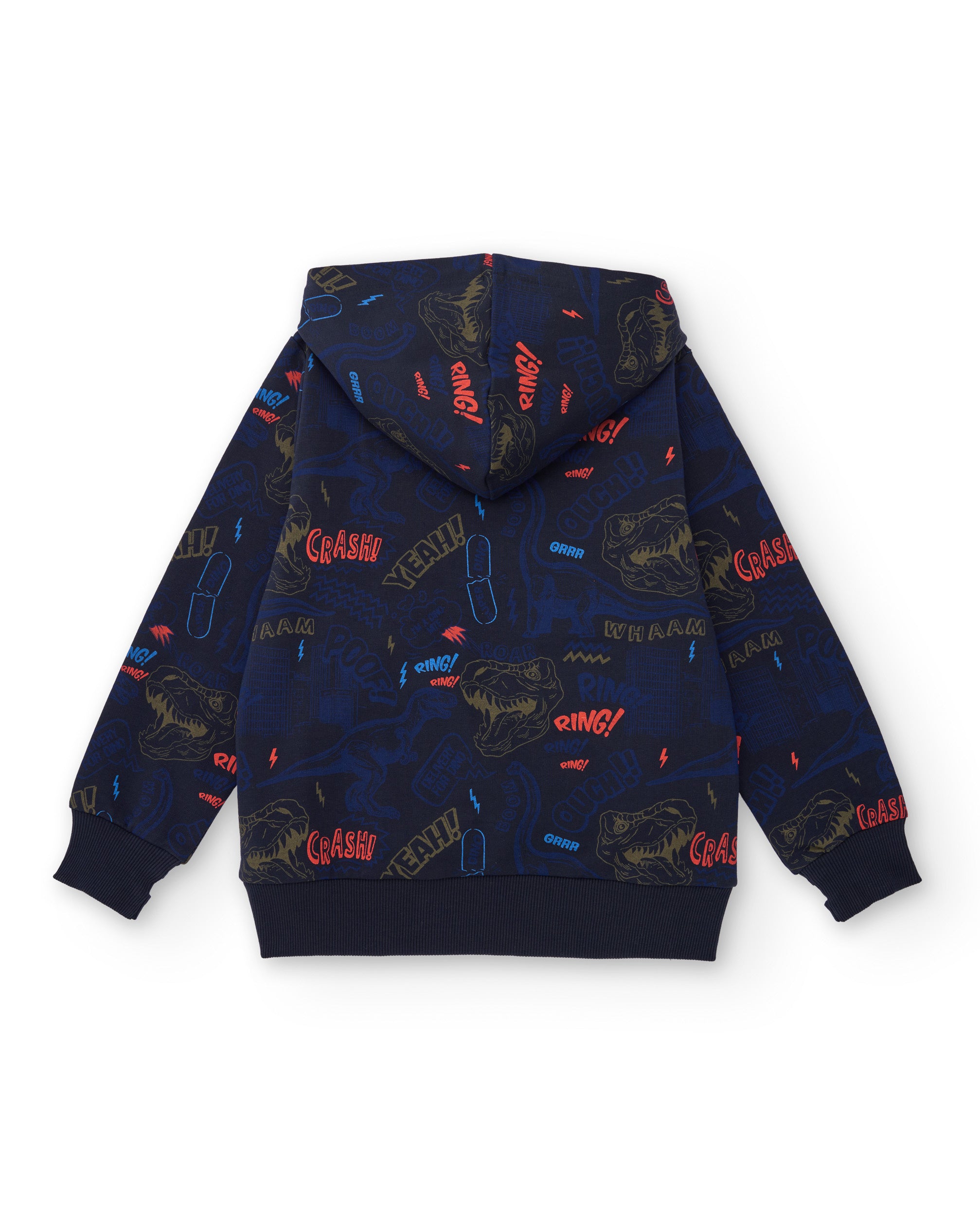 Sudadera con capucha para niño con estampado de dinosaurios y
