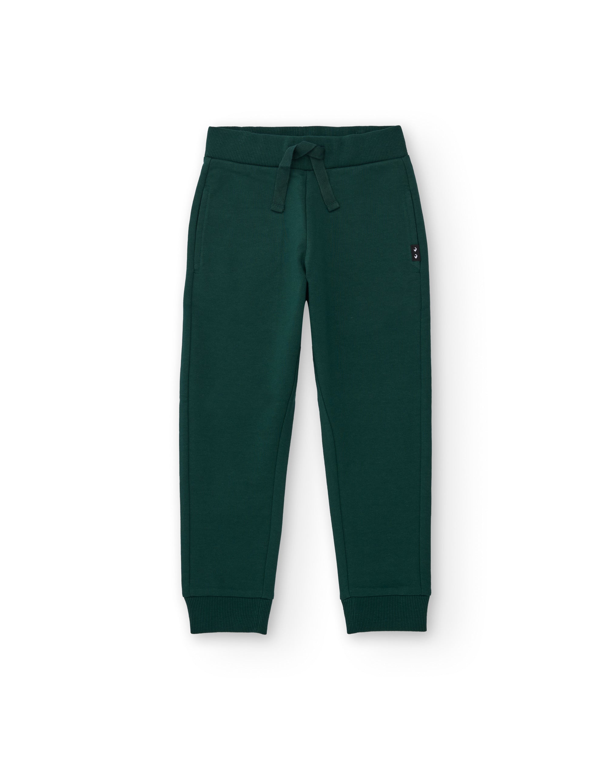 Pantalón jogger para niño color verde oscuro con cordón