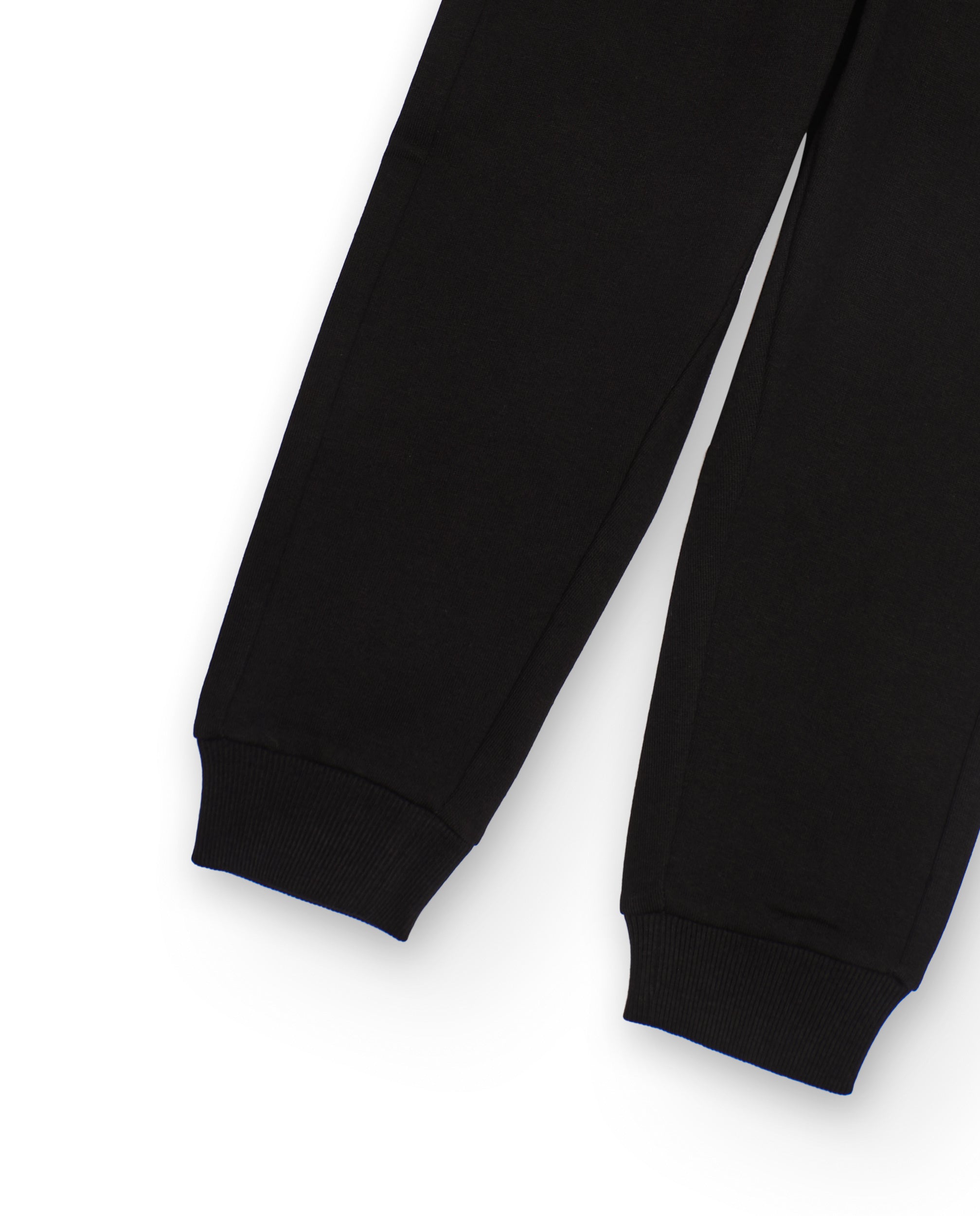 Pantalón jogger negro para niño con cintura ajustable