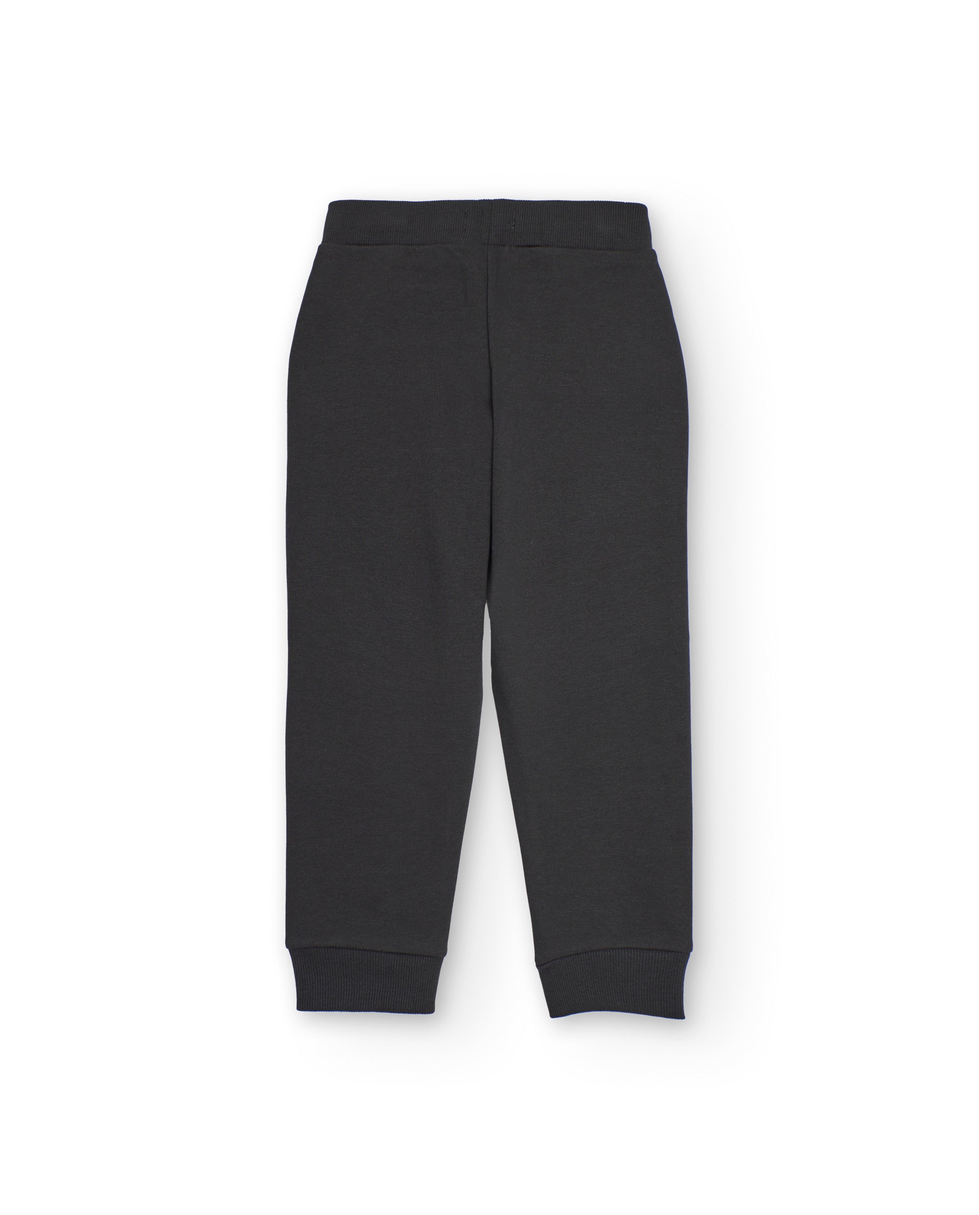 Pantalón jogger gris oscuro para niño con cordón bicolor