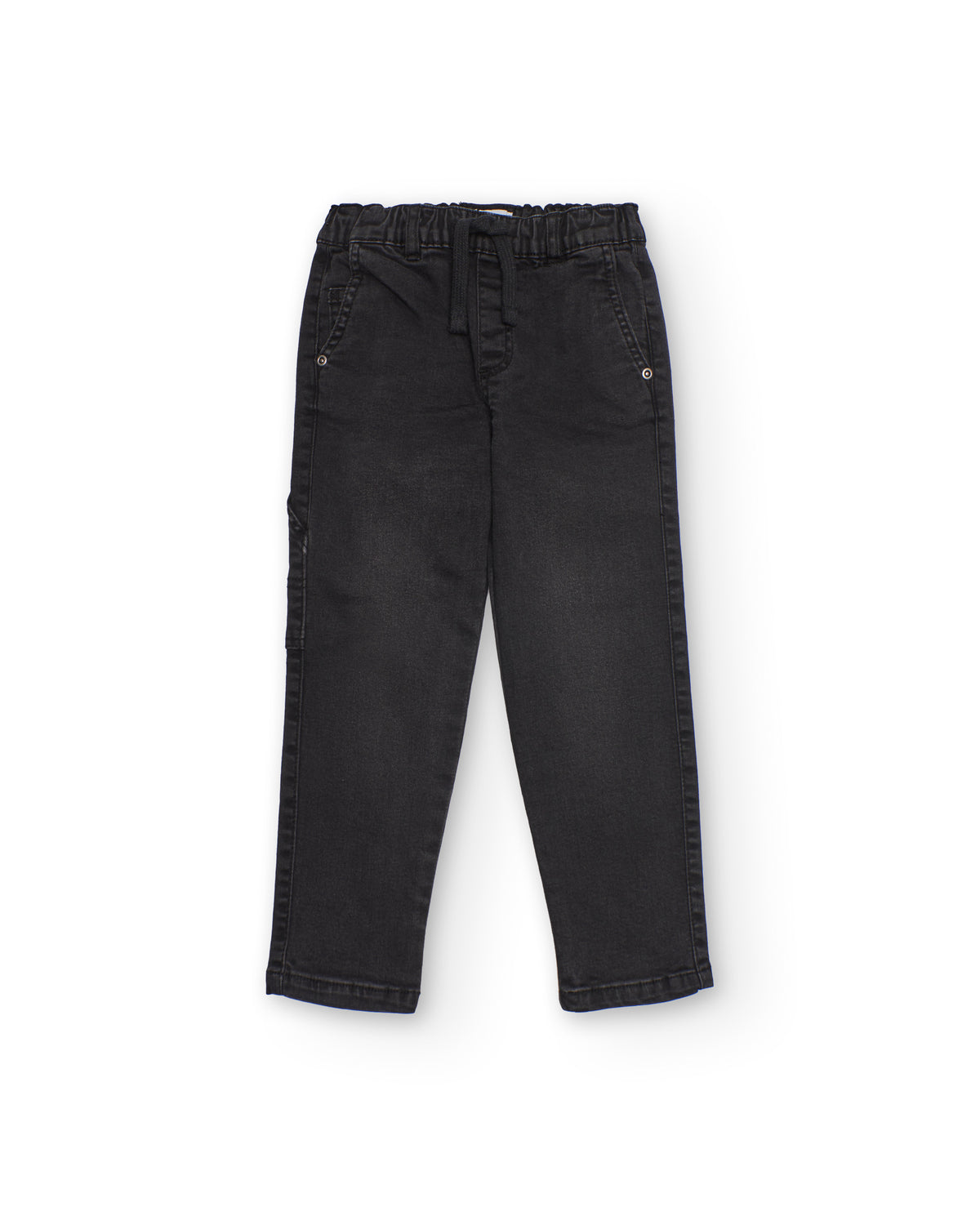 Pantalón cargo negro para niño con cintura elástica