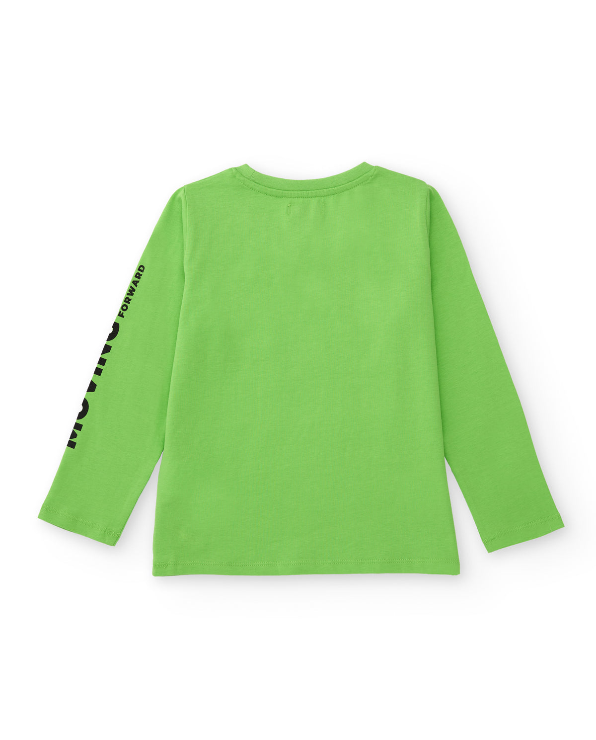 Camiseta verde de manga larga para niño con gráfico de mapa