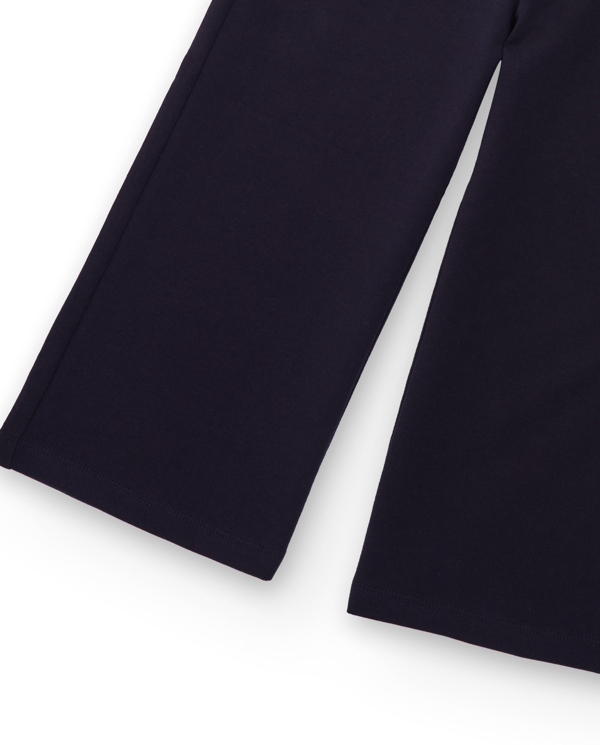 Pantalón ancho para niña en azul marino con cintura elástica