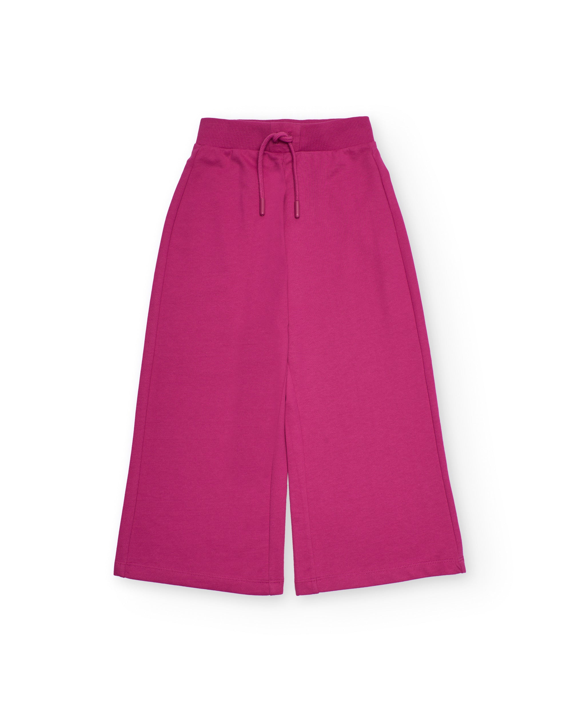 Pantalón ancho para niña en fucsia con cintura ajustable