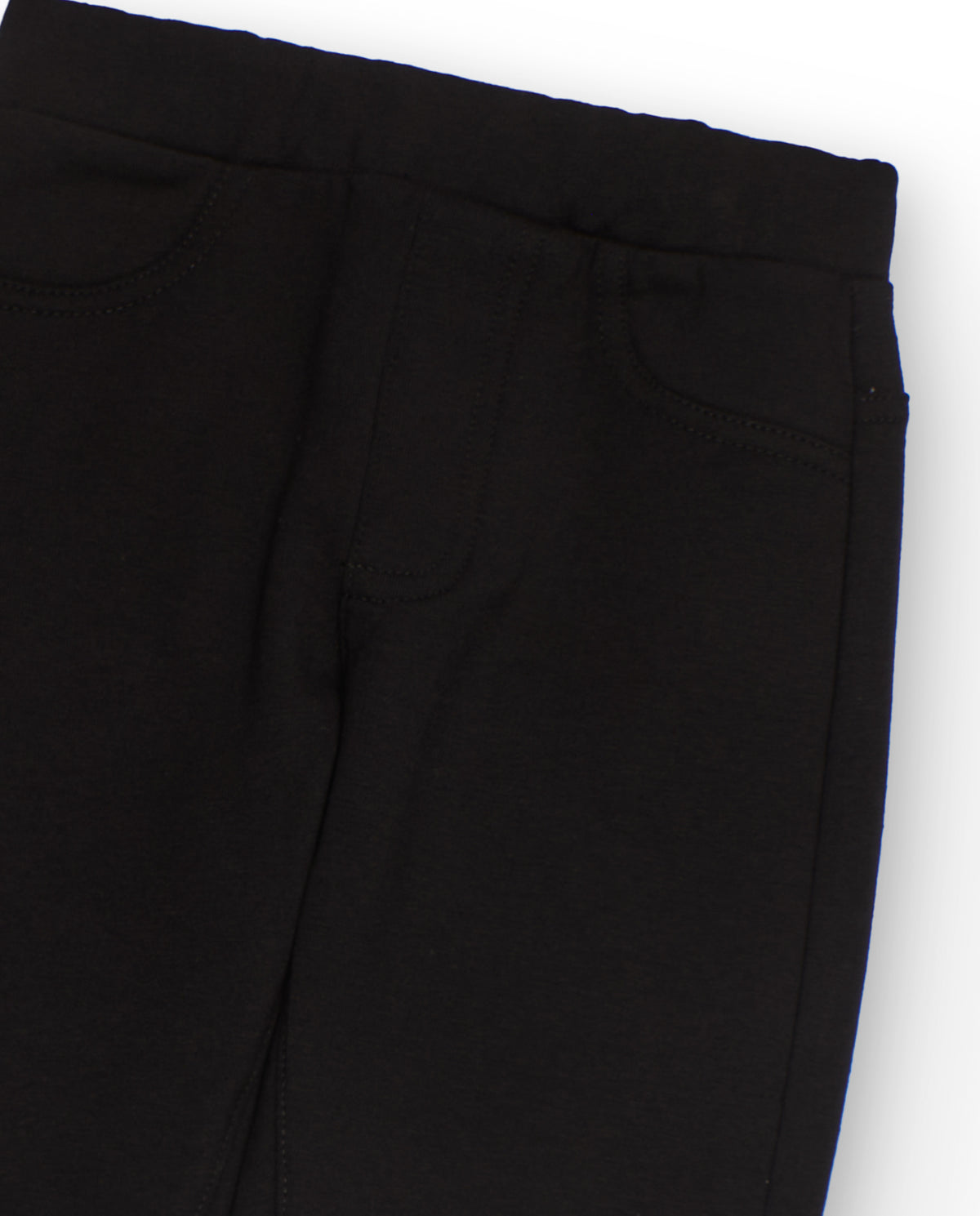 Jegging para niña en negro con bolsillos traseros