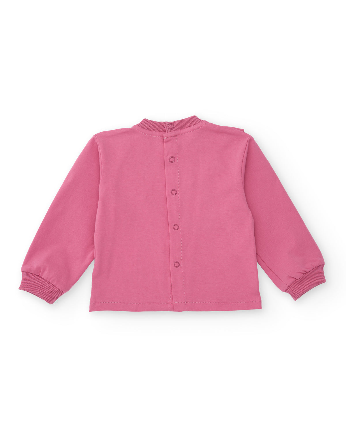 Conjunto de dos piezas para recién nacido en rosa con volantes