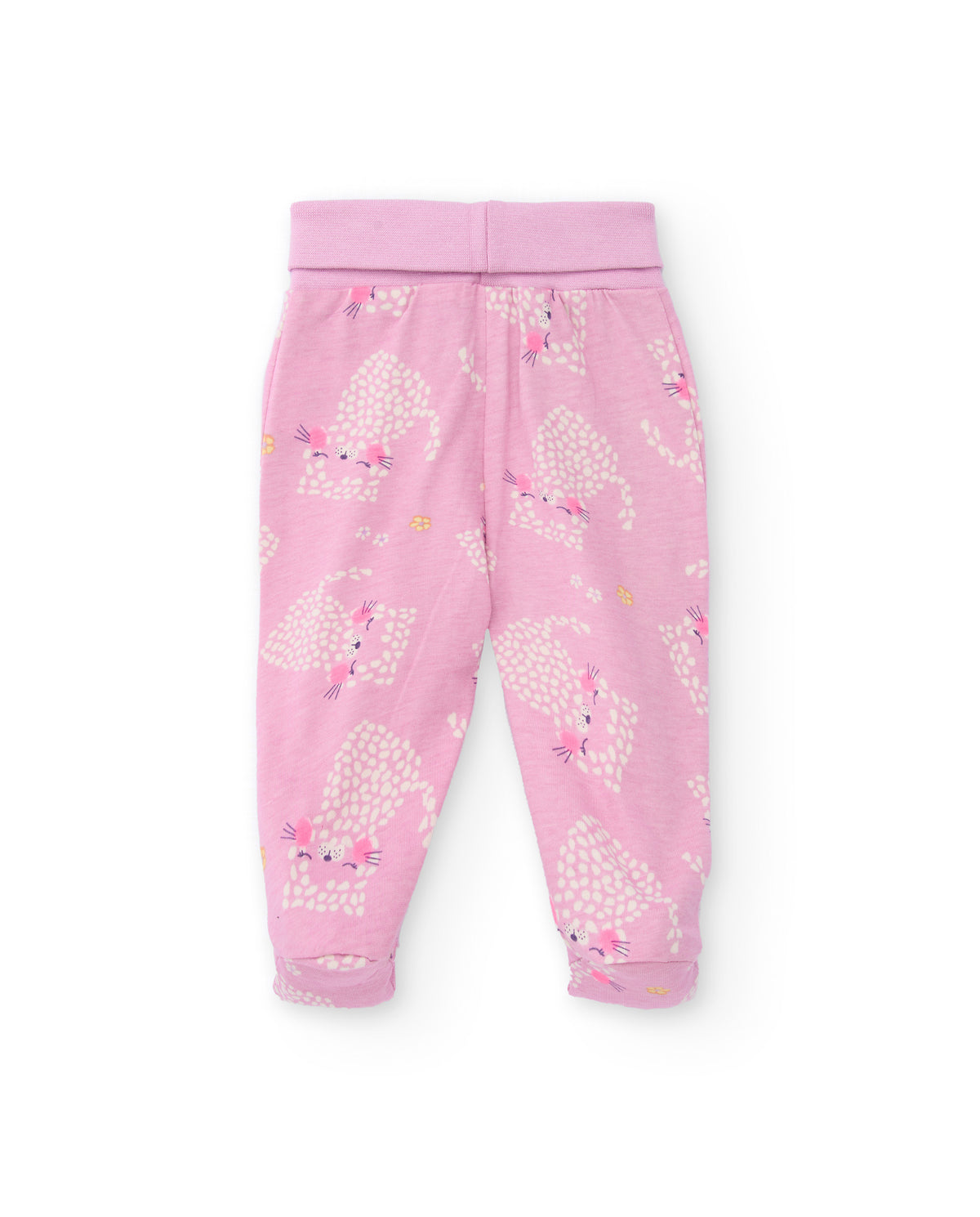 Conjunto de camiseta y pantalón para recién nacido color rosa